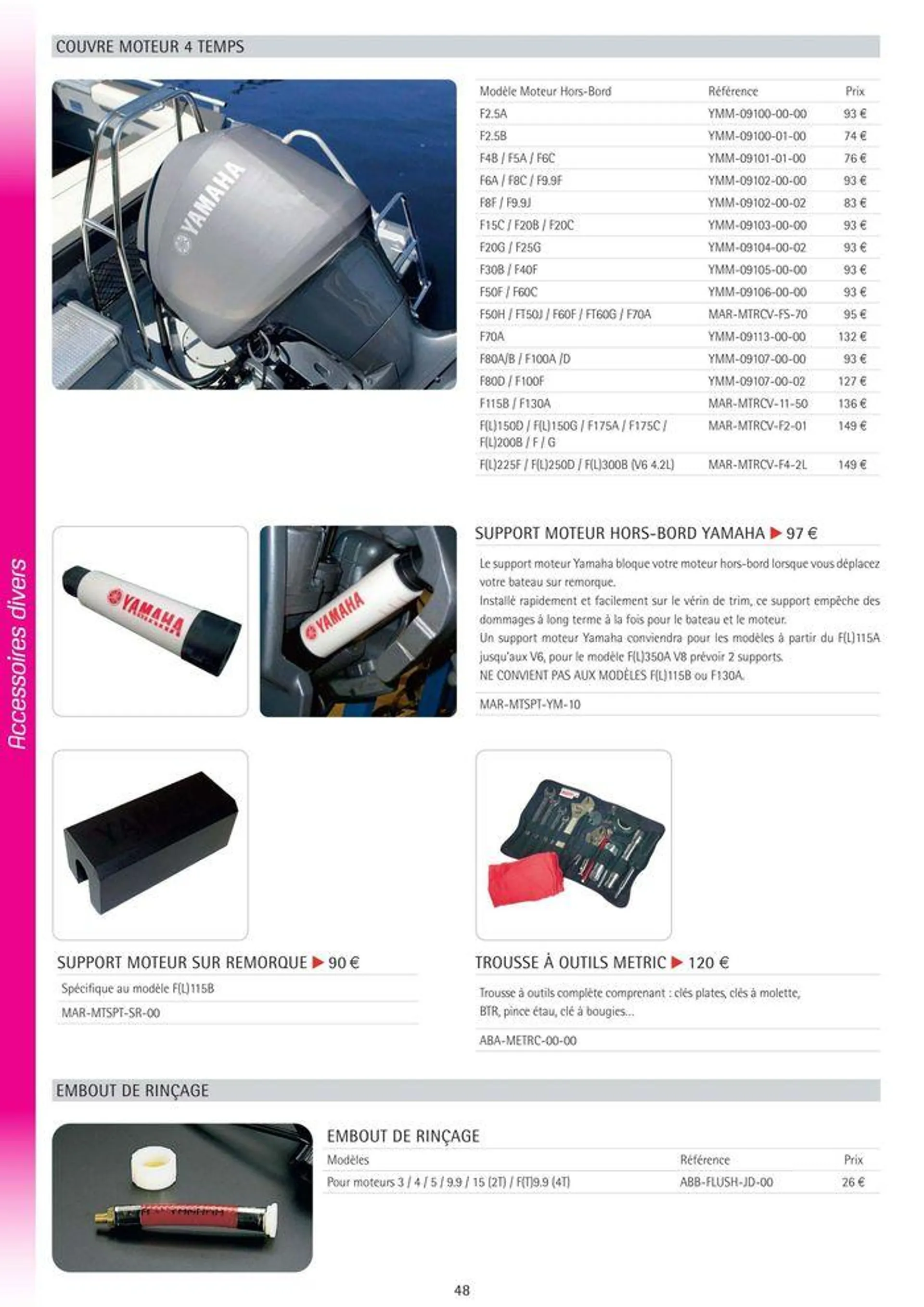 Catalogue Yamaha Marine - Accessoires Marine 2024 - 55