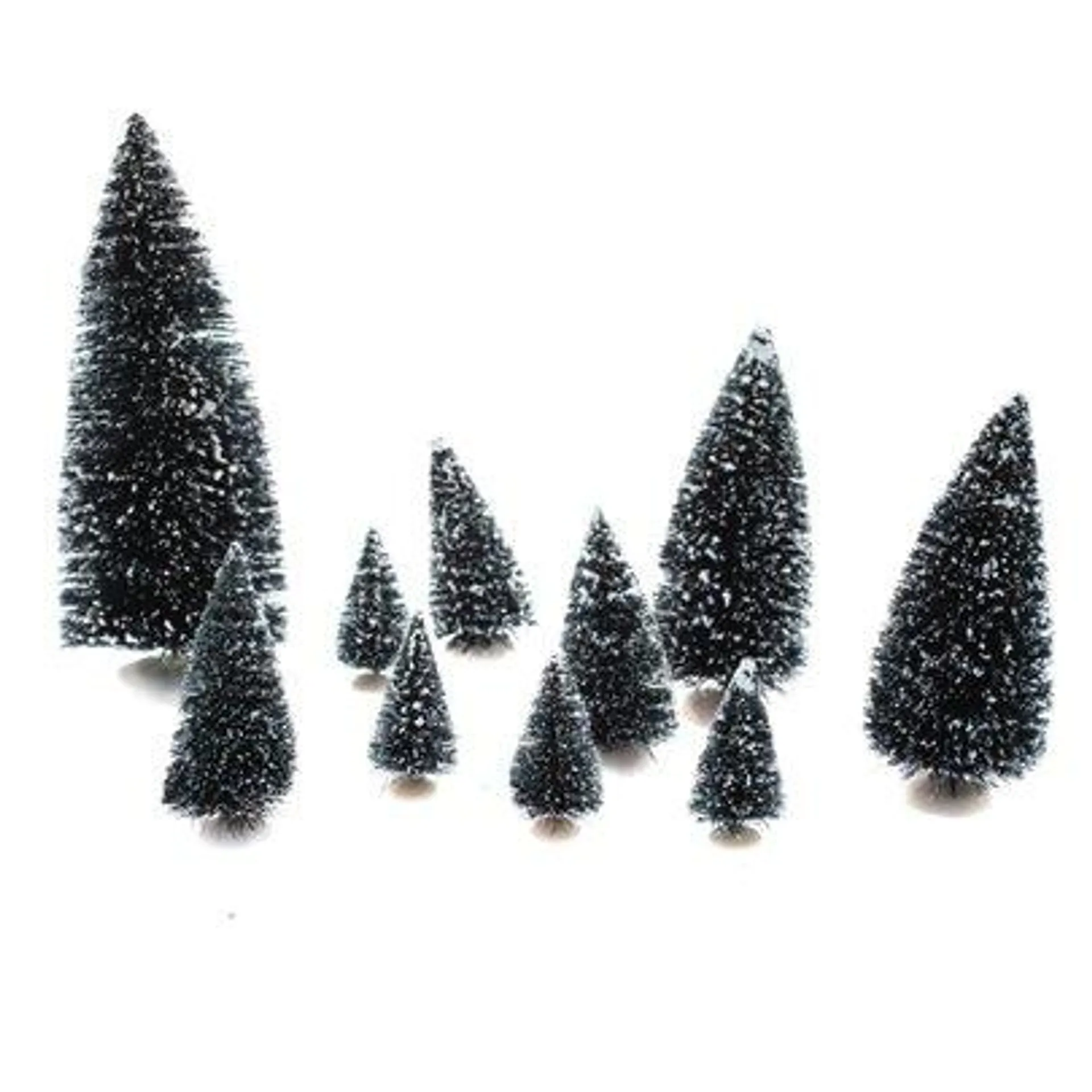 Set de 10 sapins miniatures