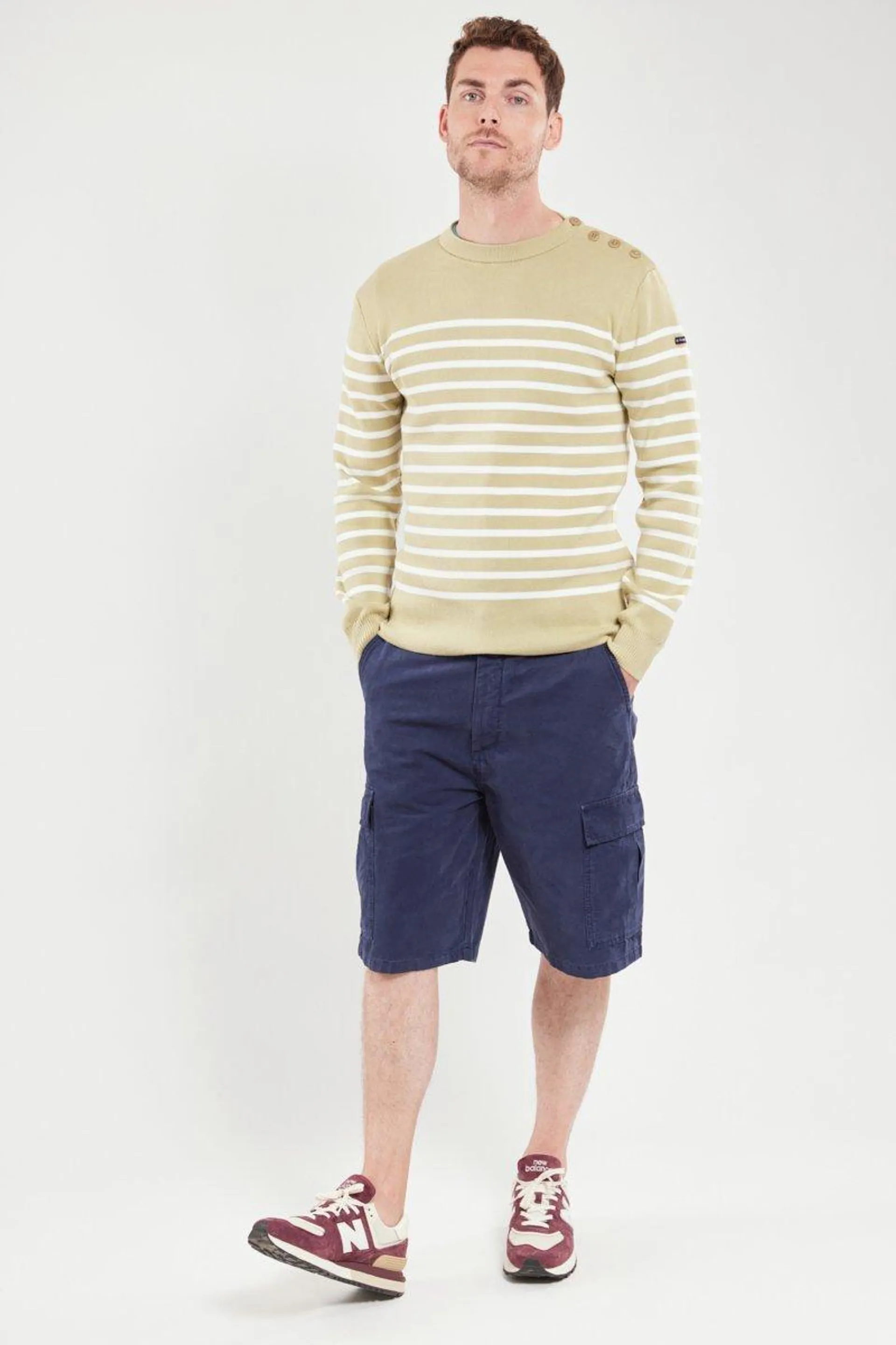 Pull marin rayé "Groix" en coton | Homme | Armor-lux