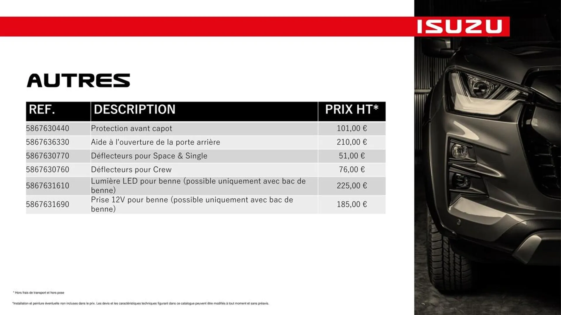 Catalogue ACCESSOIRES D-MAX - N60 N57  - 43