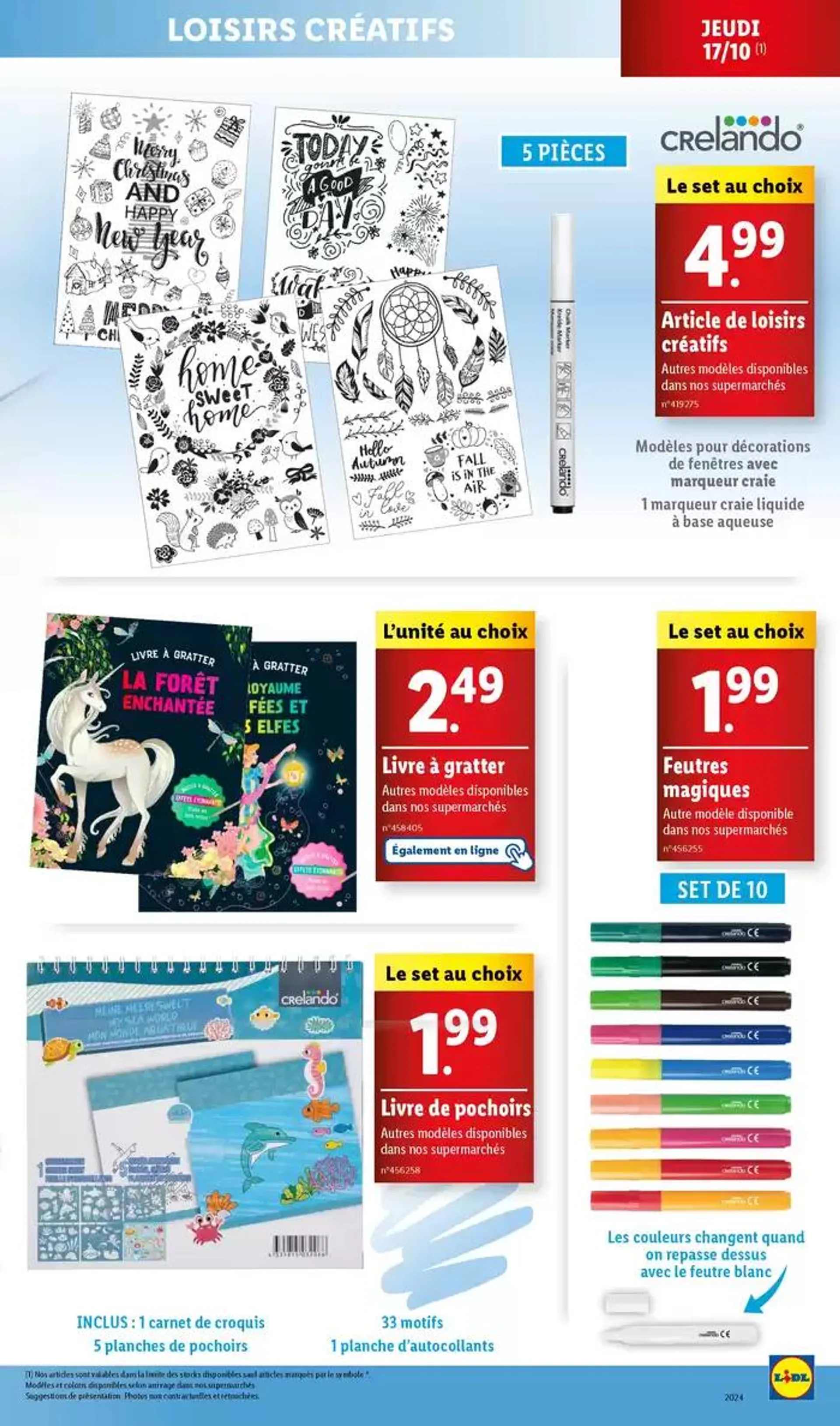 Bénéficiez de réductions sur nos articles mode, bricolage ou loisir cette semaine chez Lidl du 14 octobre au 17 octobre 2024 - Catalogue page 19