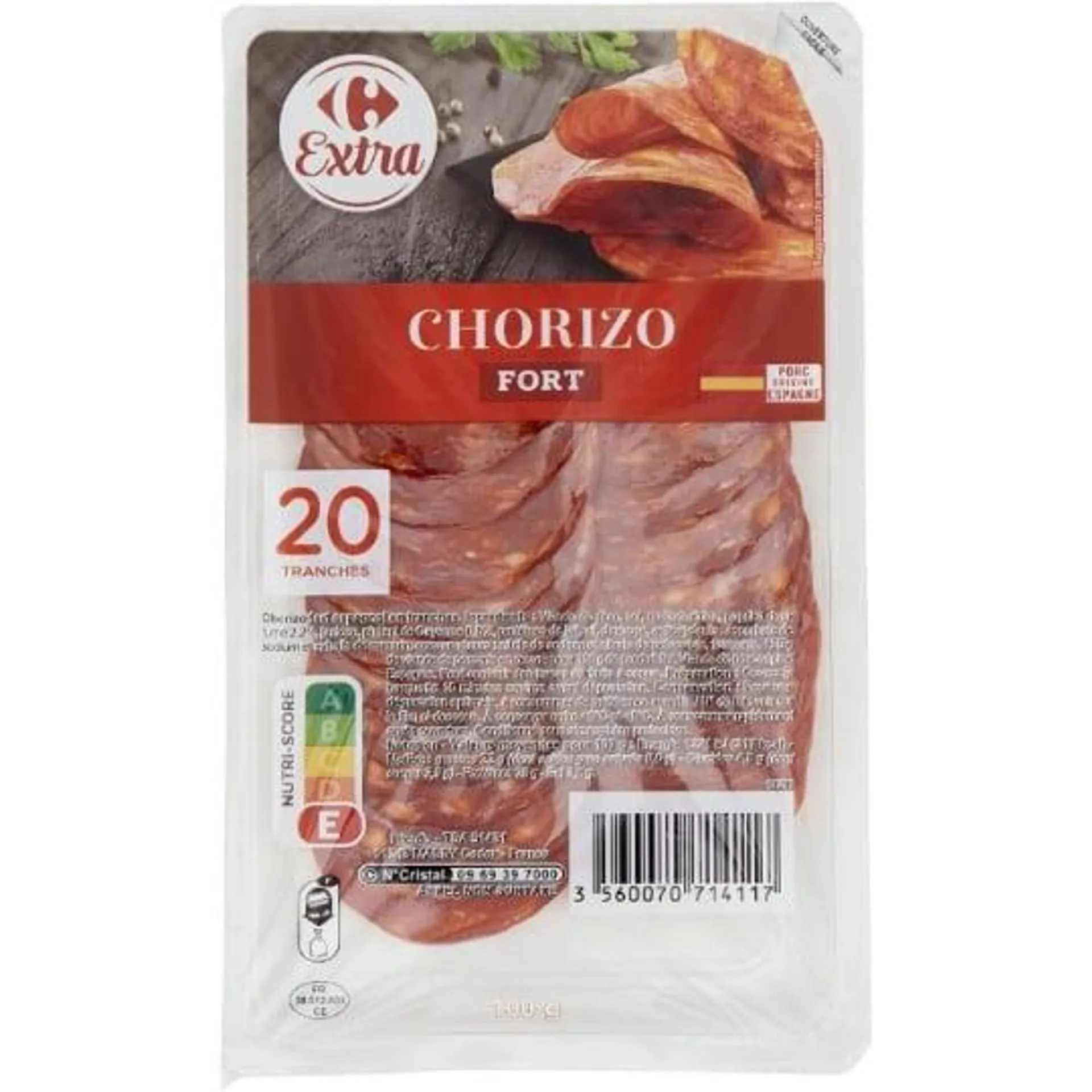 Chorizo fort CARREFOUR EXTRA