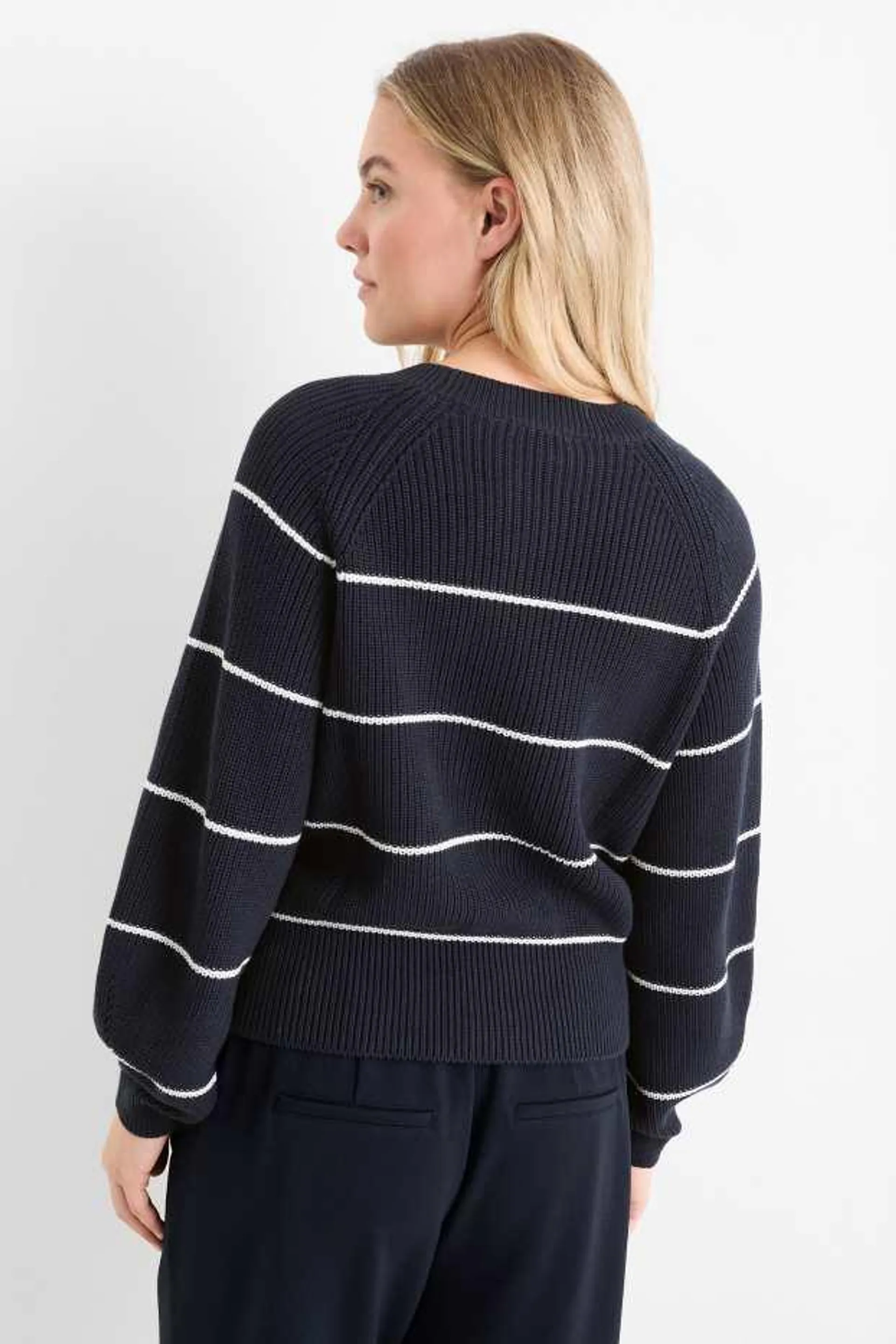 Jumper - ribbed - striped