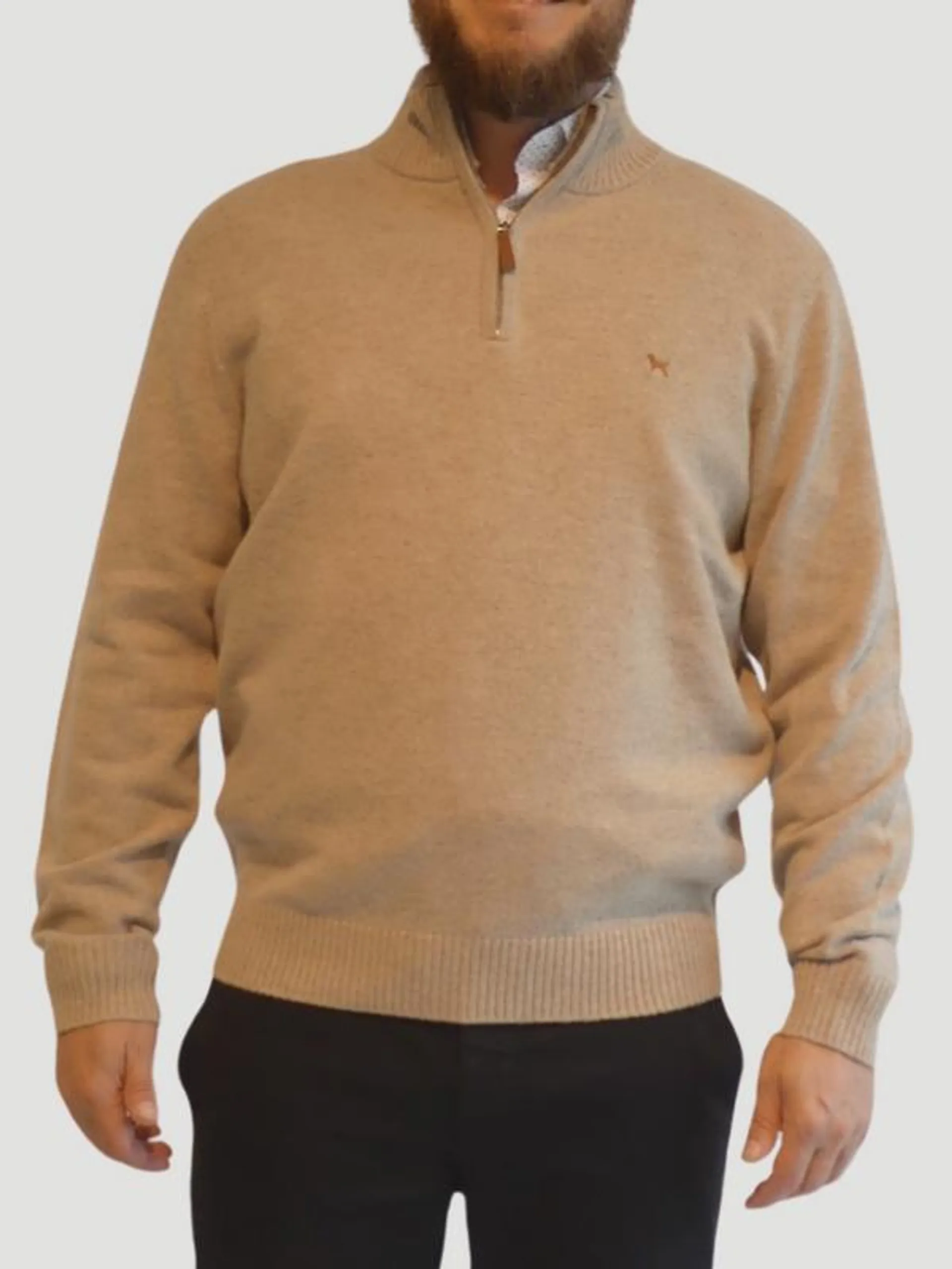 Pull Col Montant - Beige