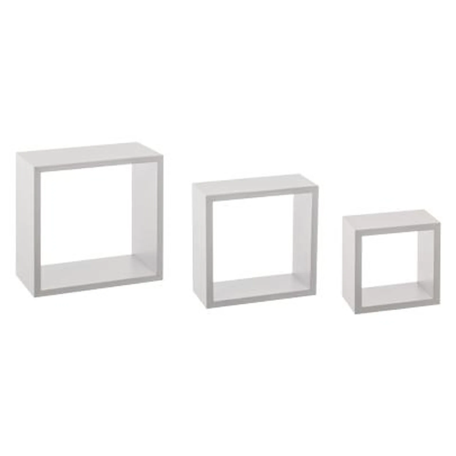 3 étagères en cube blanc