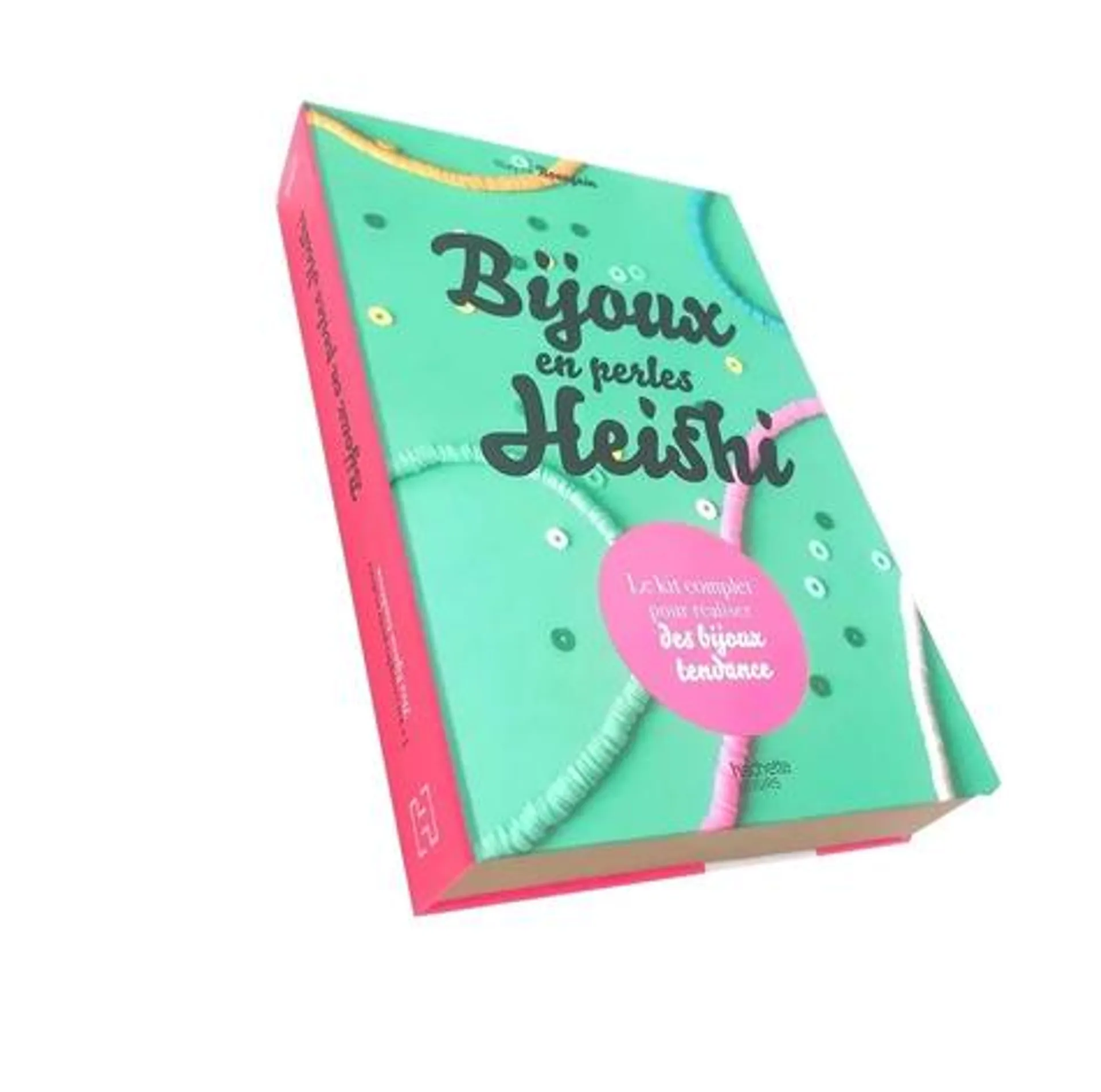 Coffret Bijoux en perles Heishi - Le livre avec 400 perles heishi, 4 m de fil de jade et 5 perles coquillage
