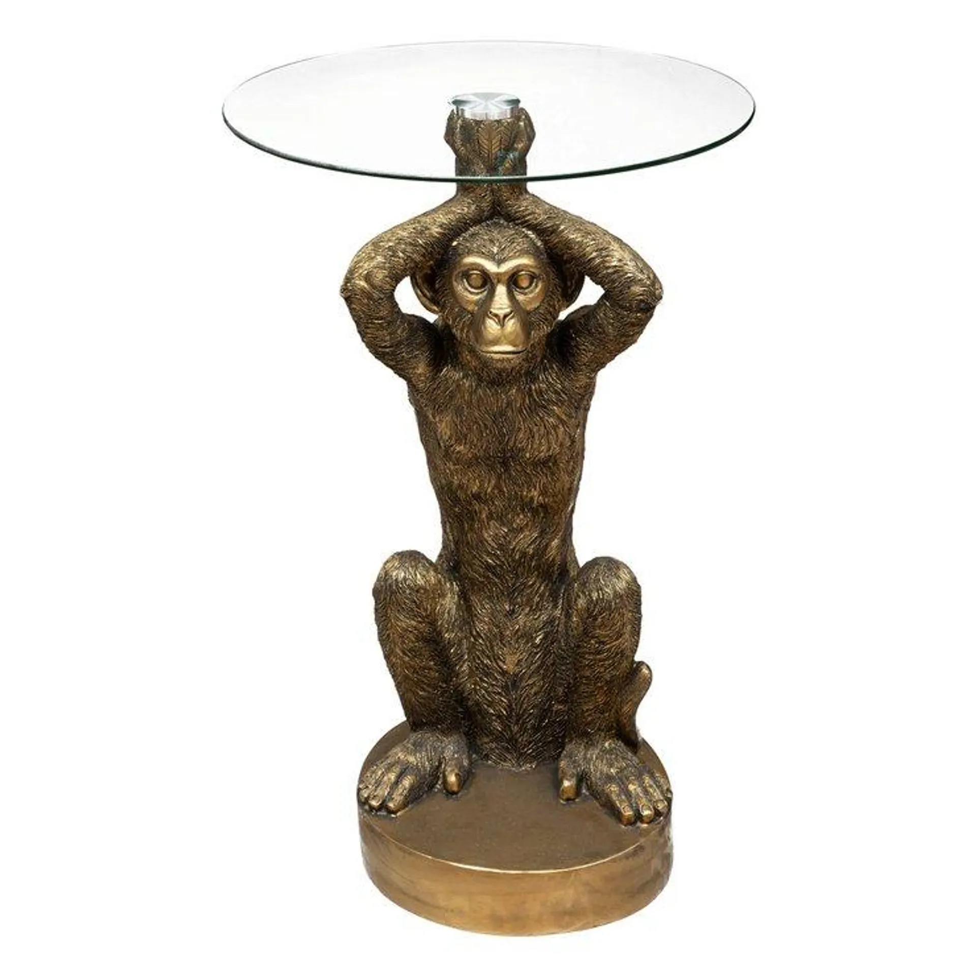 TABLE A CAFE WILD MONKEY OCRE D.40CM