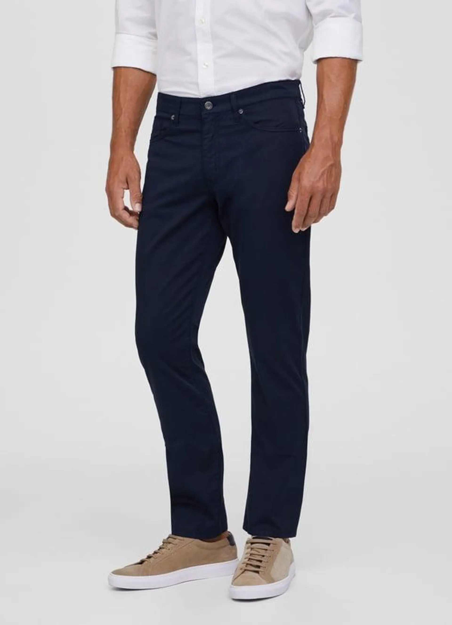 PANTALON REGULAR FIT EN GABARDINE