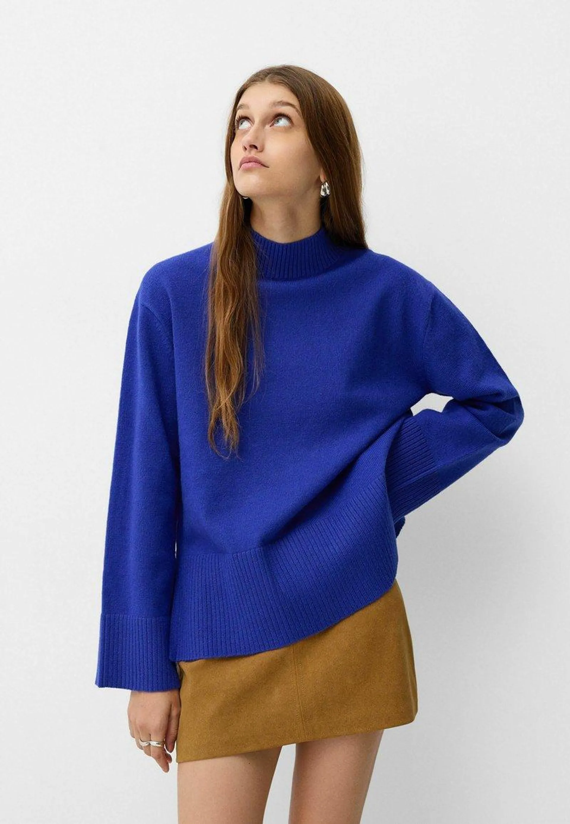 HIGH NECK - Pullover - dark blue