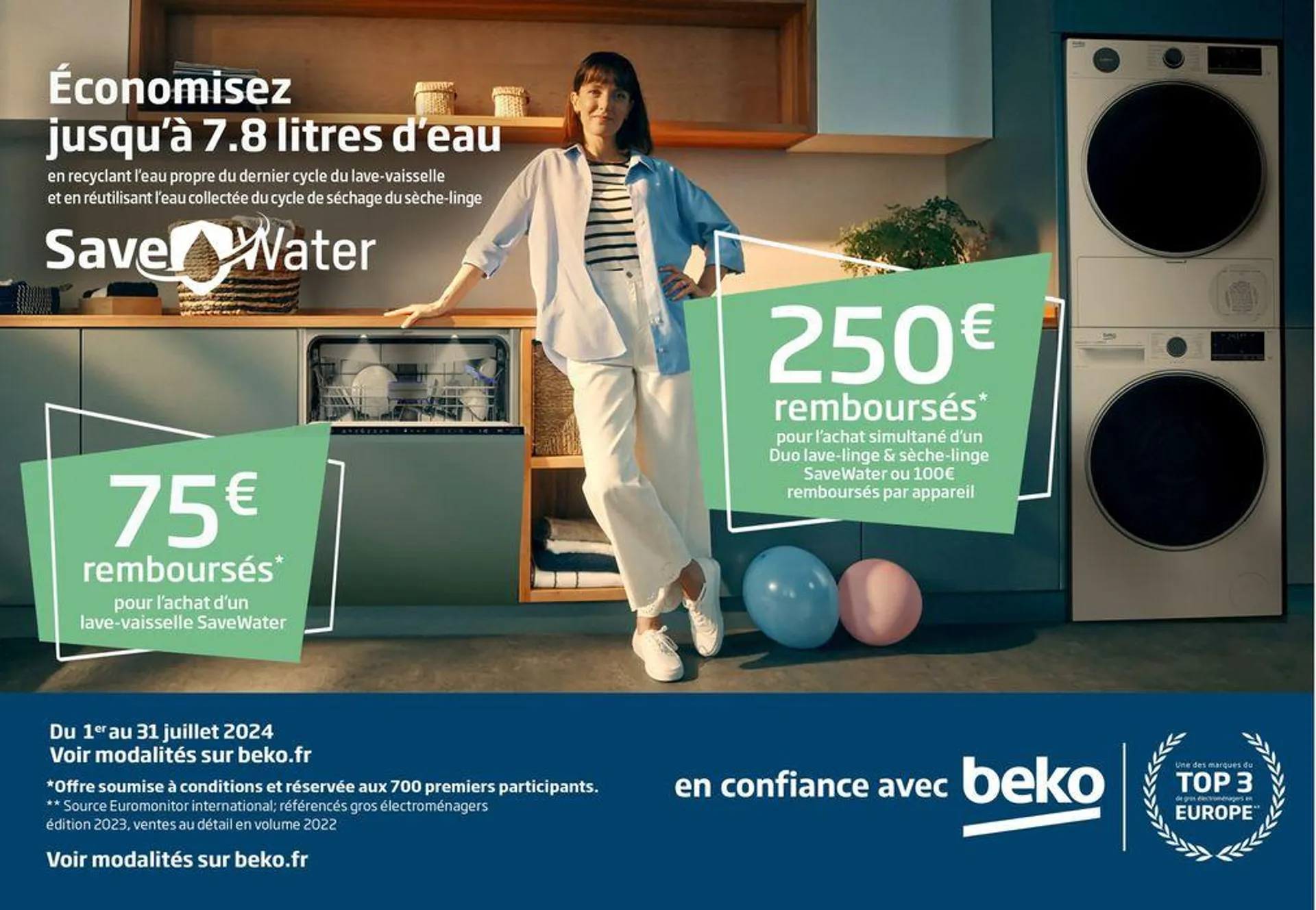  OFFRE BEKO : 75€ REMBOURSÉS ! du 3 juillet au 31 juillet 2024 - Catalogue page 1