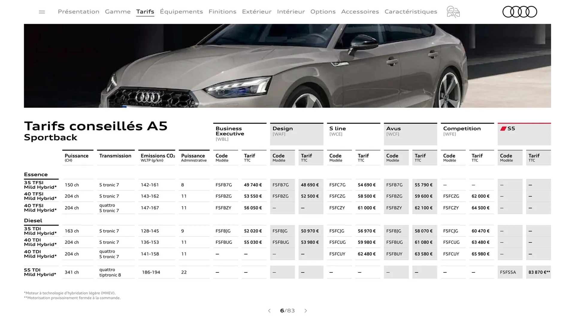 Catalogue Audi du 8 août au 8 août 2024 - Catalogue page 6