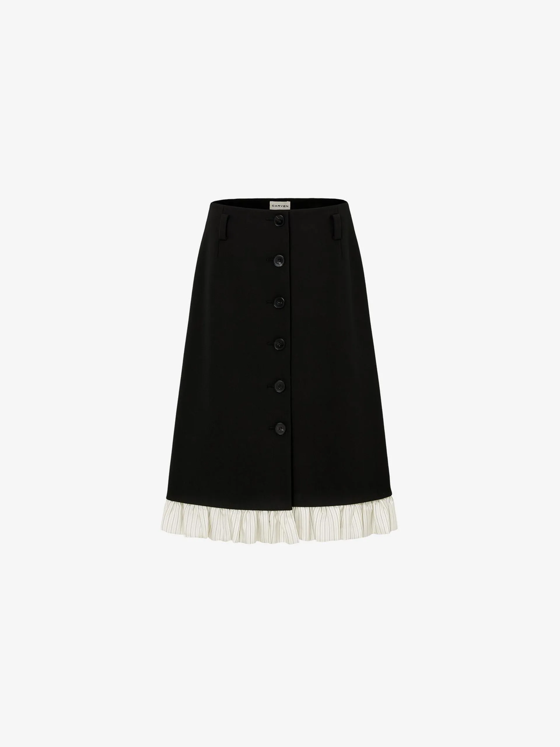 ELENA MIDI SKIRT IN WOOL TWILL