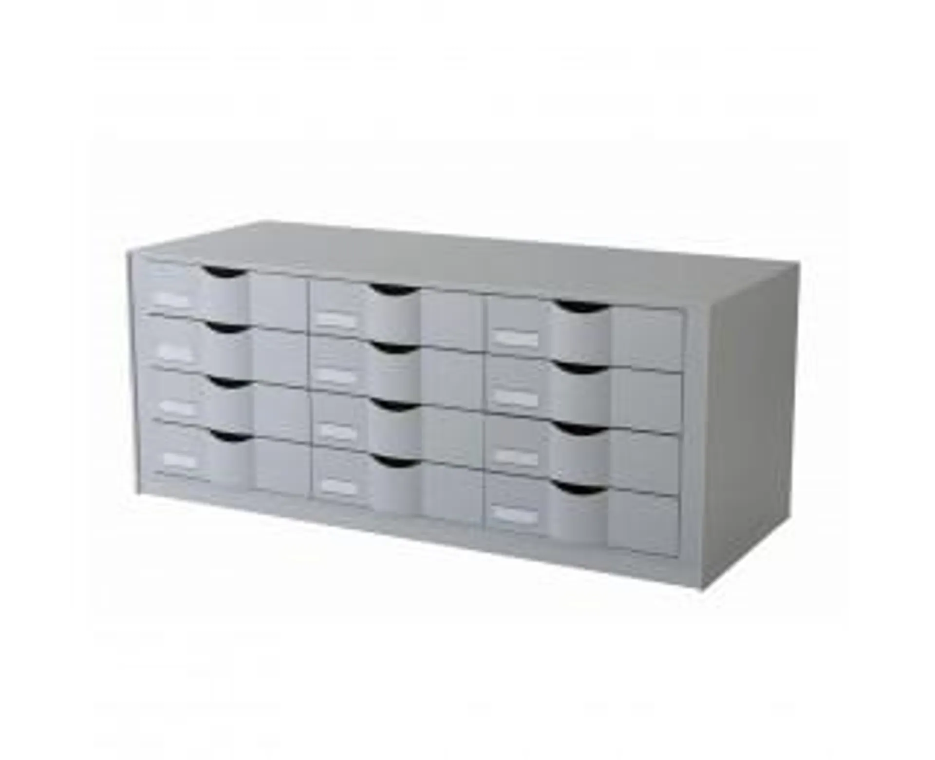 Bloc 12 tiroirs - Compatible avec l'armoire EASYOFFICE - Gris