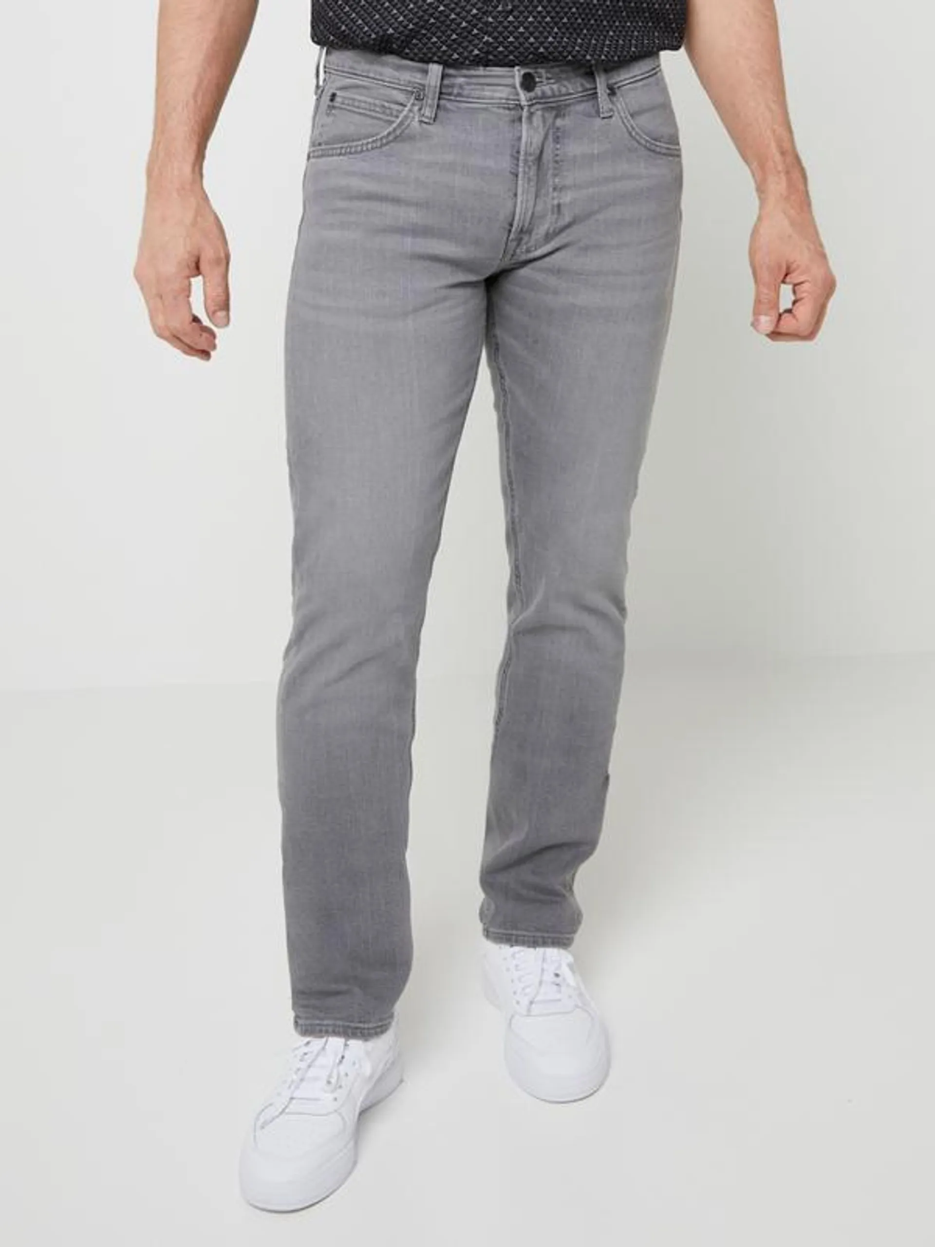 Jean Rider Slim Straight En Grey Denim Coton Stretch - Lee Washed Cement