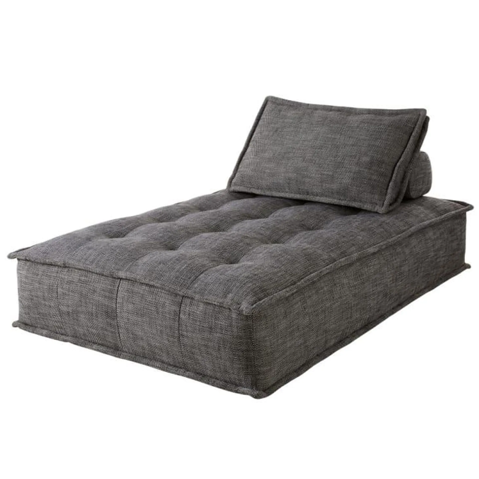 Chaise longue para sofá modular gris carbón