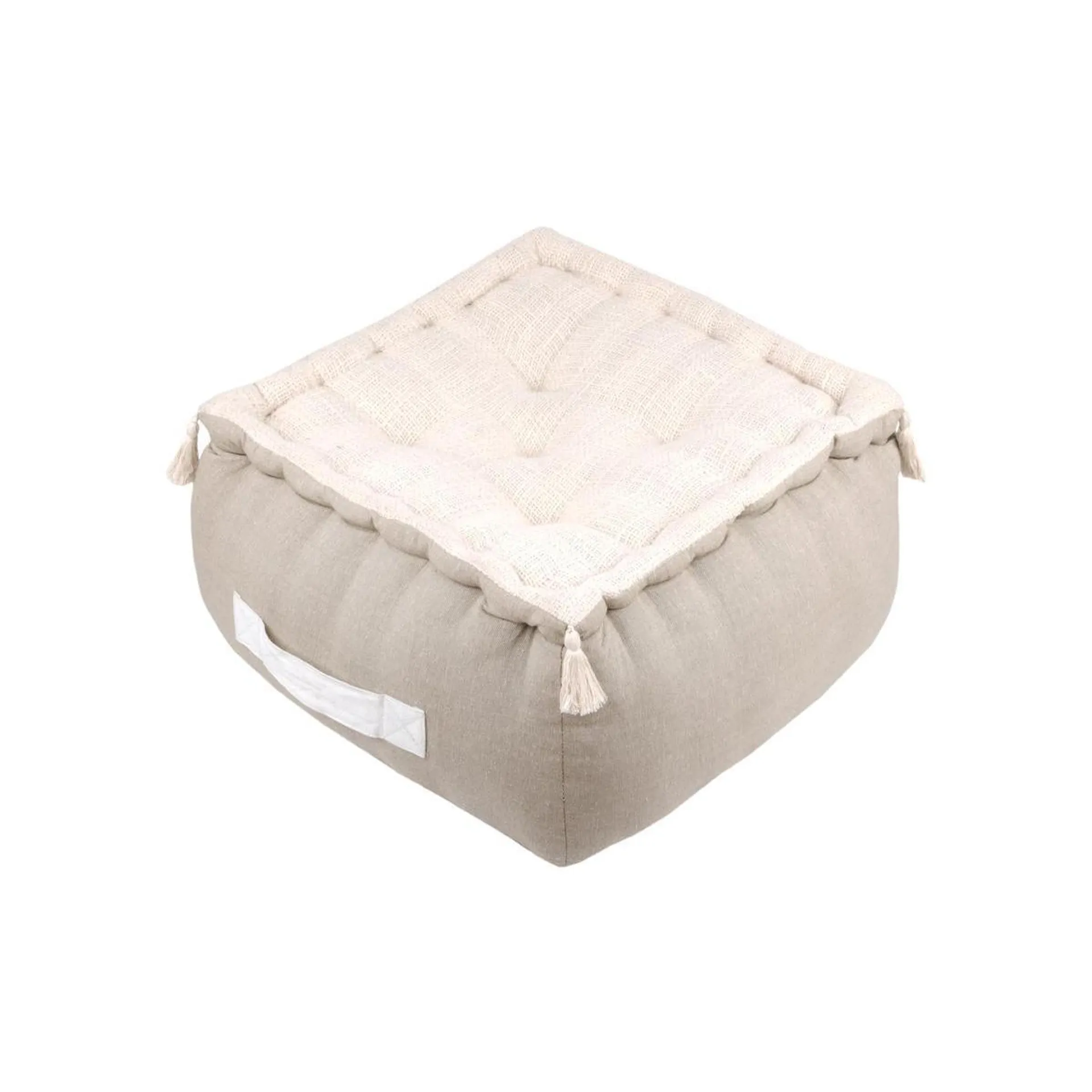 POUF ALBERTINE 40X40X30 ECRU