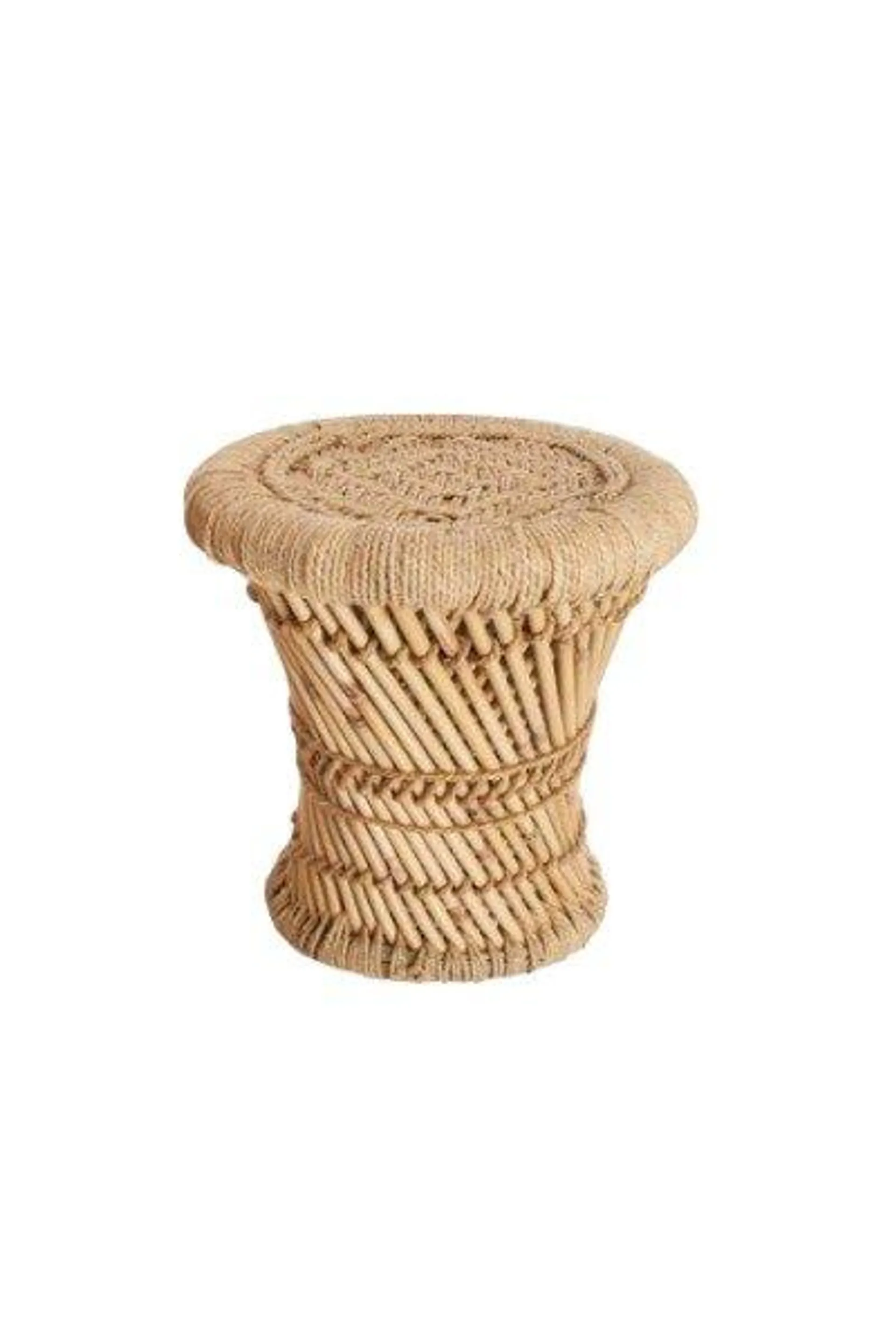 TABLE CAFE CORDE NATUREL D.30X28CM