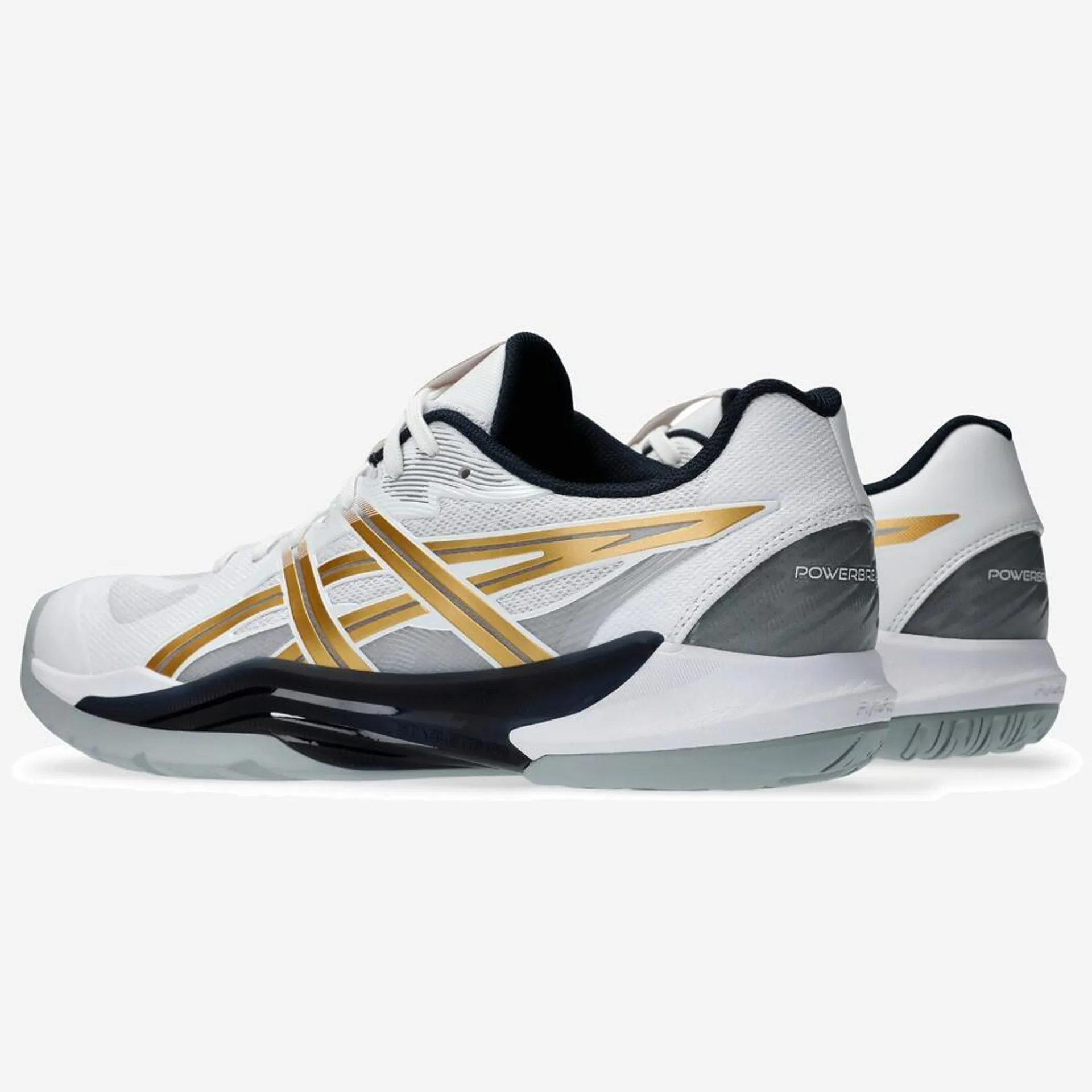 Chaussures de handball Adulte - Asics Powerbreak FF blanc / or