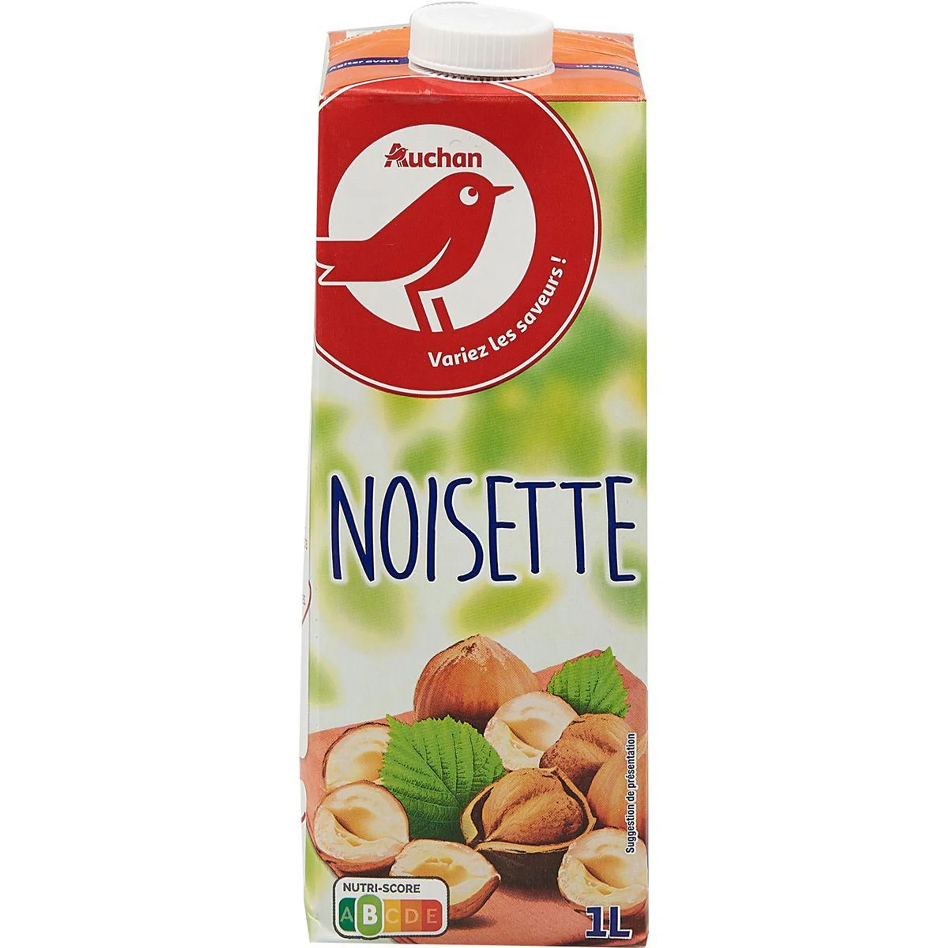 AUCHAN Boisson végétale à base de noisette 1L