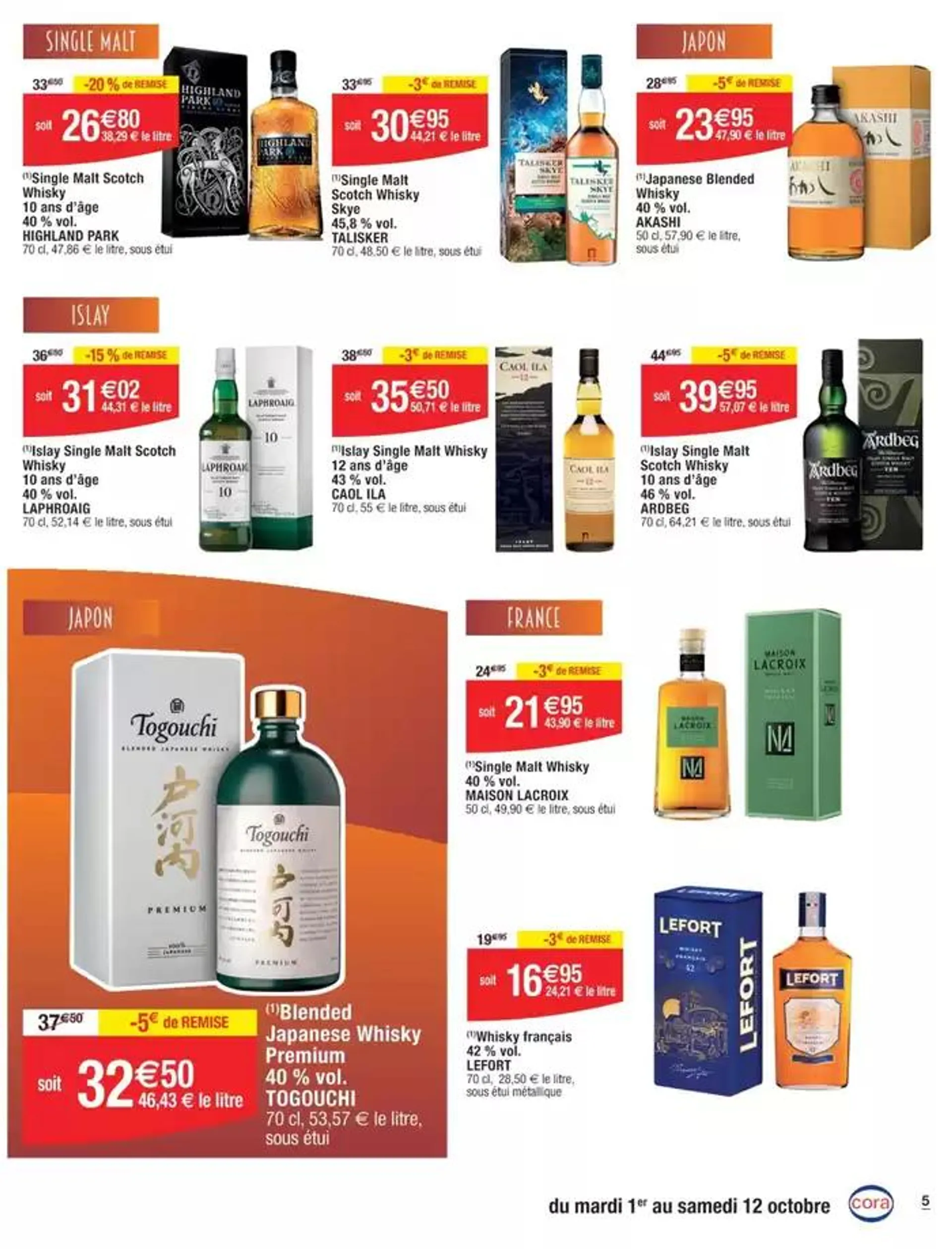 Foire aux whiskies du 1 octobre au 12 octobre 2024 - Catalogue page 5