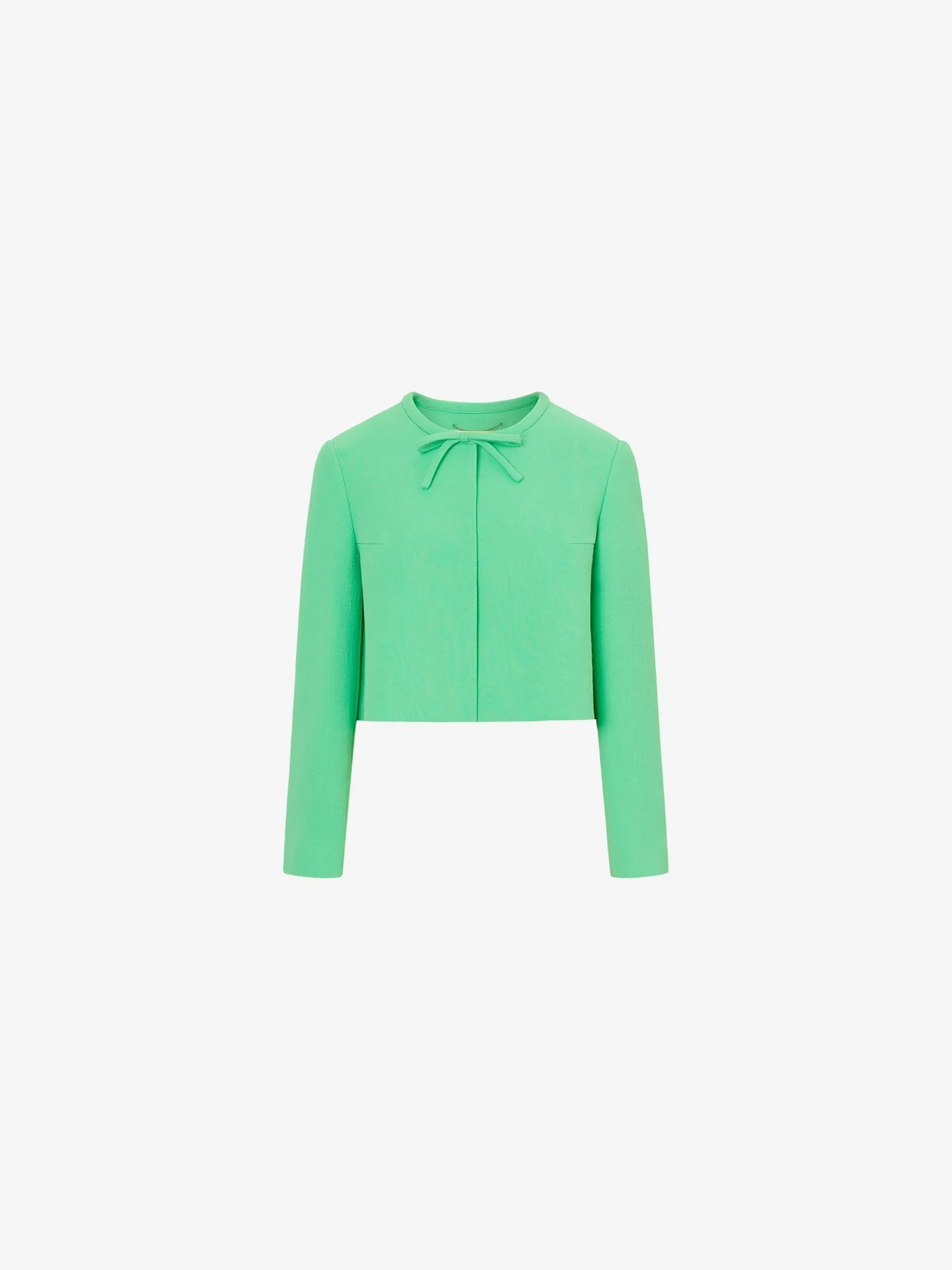 EDINE CROPPED JACKET IN MINT GREEN WOOL