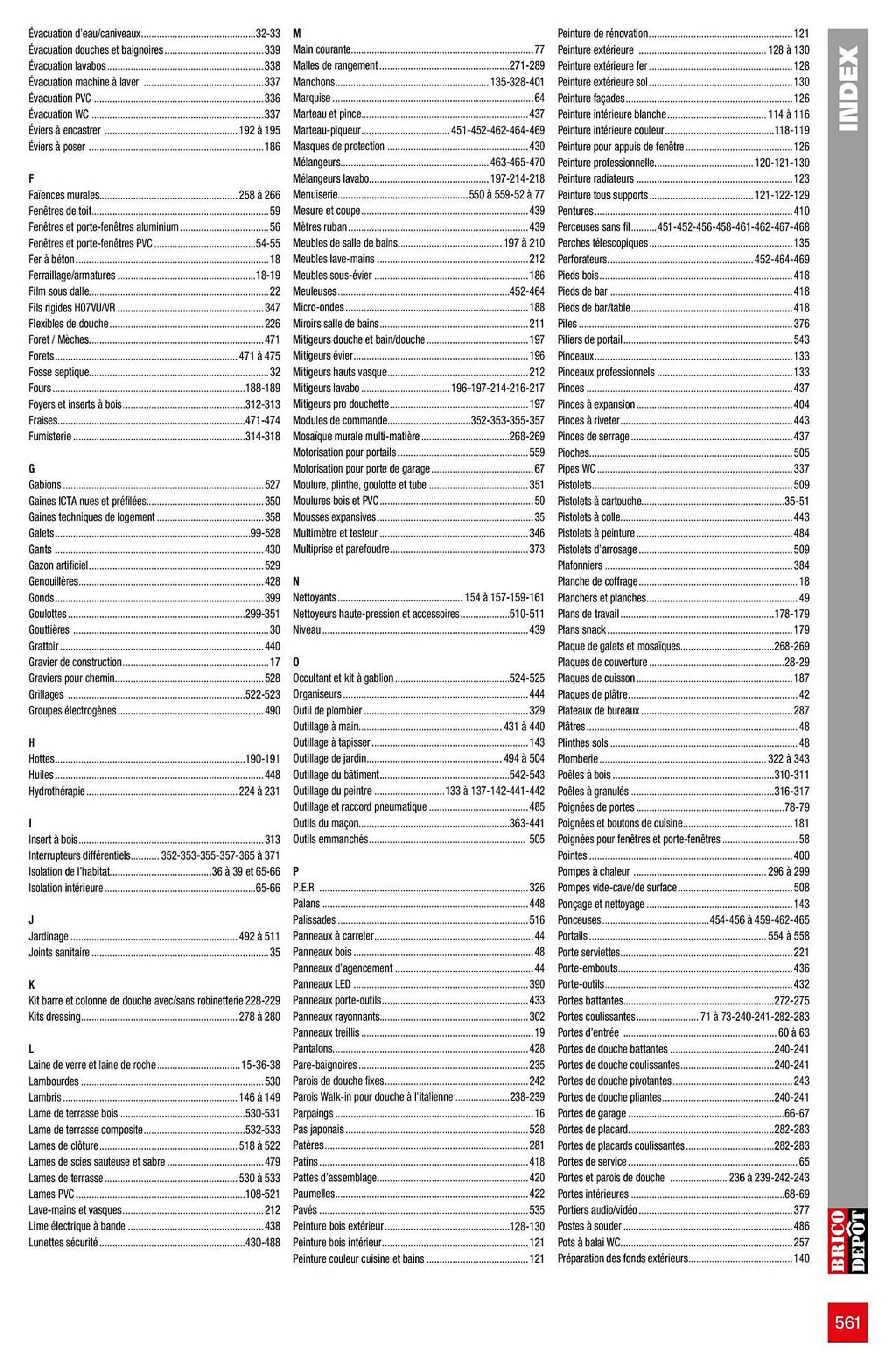 Catalogue Brico Dépôt du 15 avril au 31 décembre 2024 - Catalogue page 561