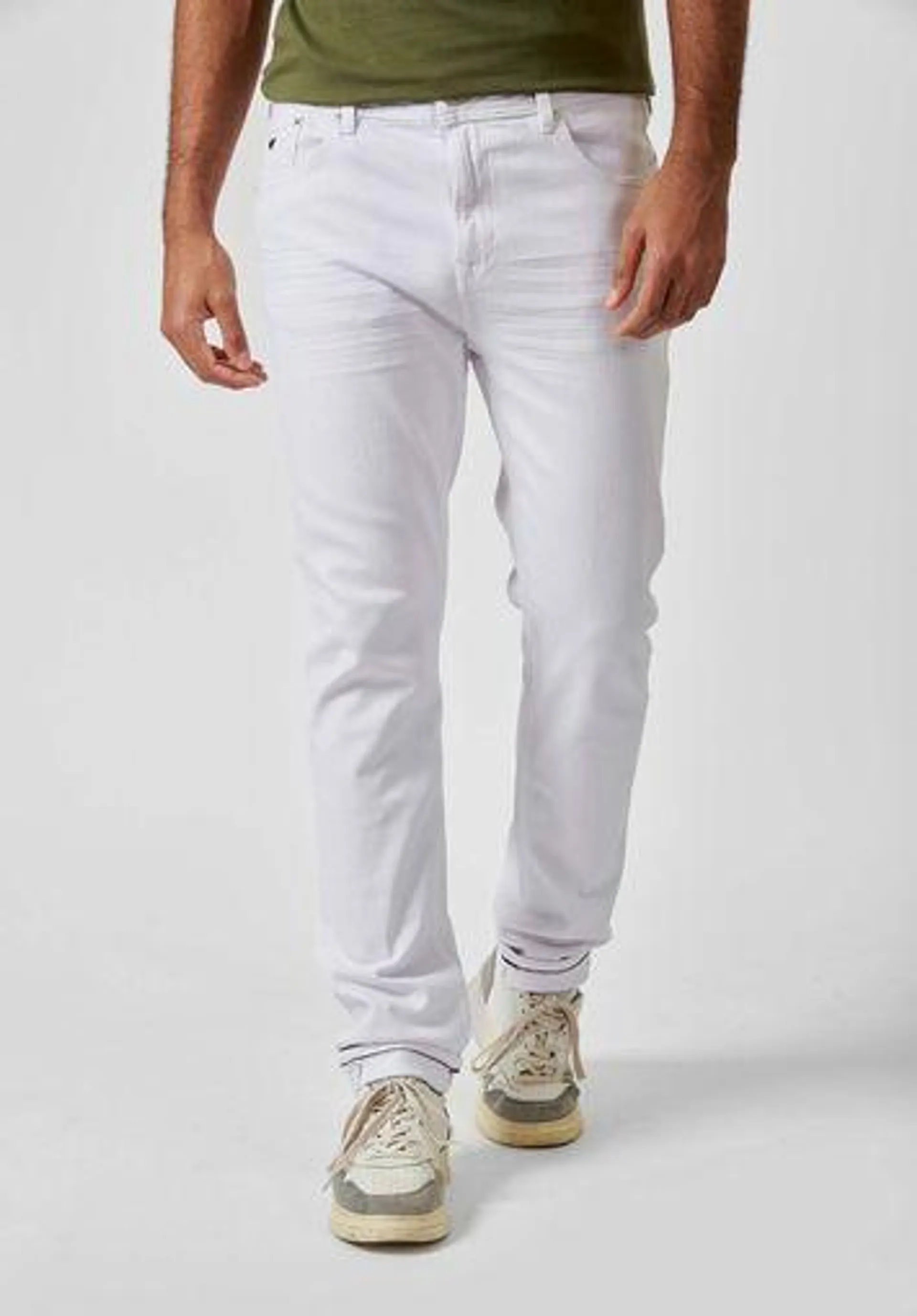 Jean slim blanc Homme