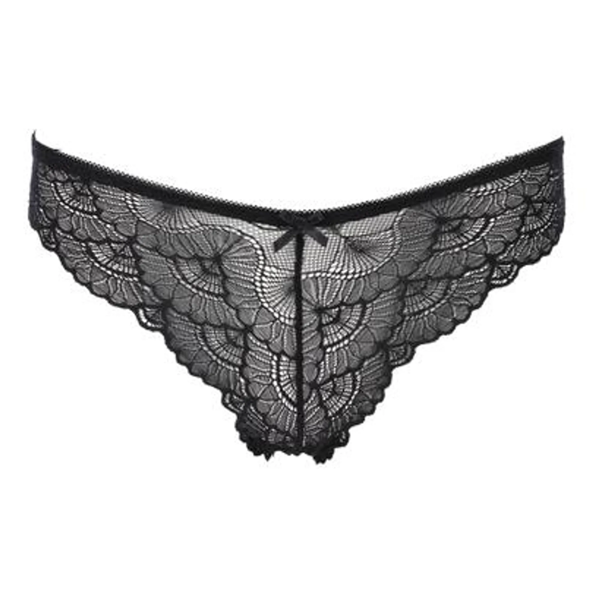 Tanga en dentelle noir