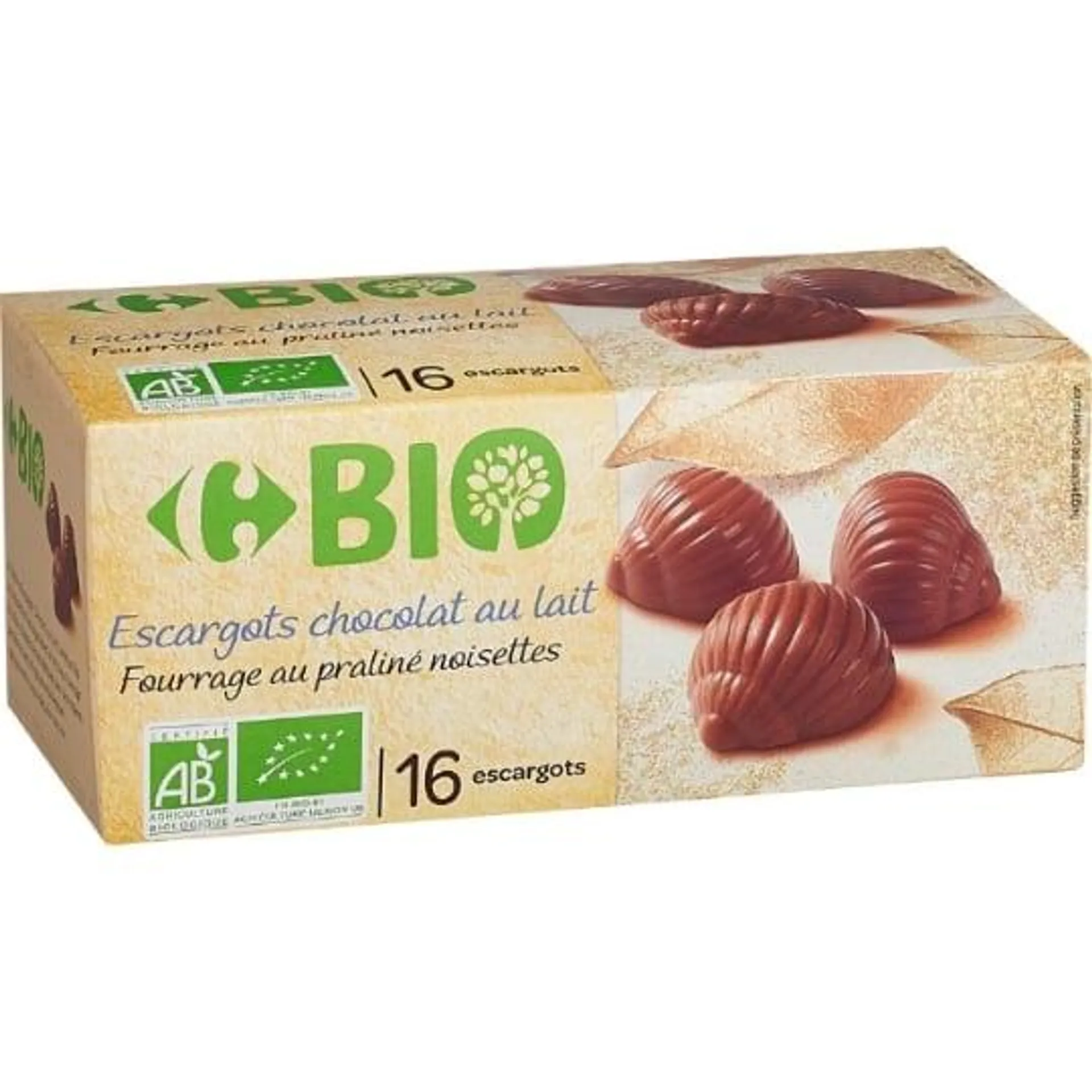 Escargots chocolats noir Bio CARREFOUR BIO