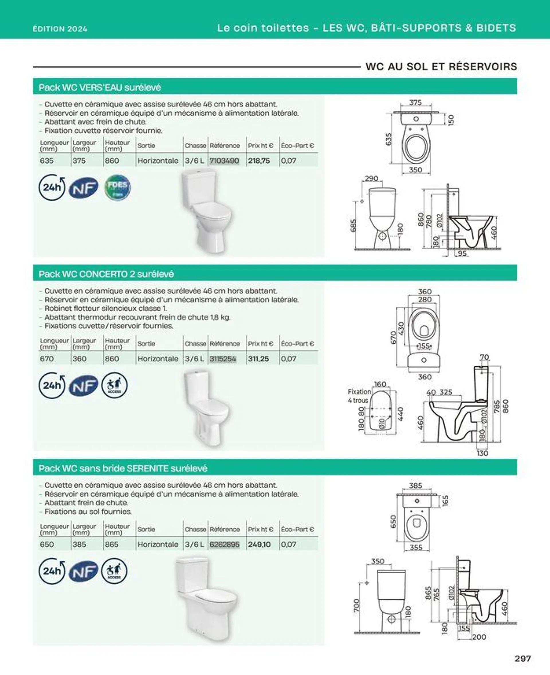 La salle de bain en toute sérénité du 2 juillet au 31 décembre 2024 - Catalogue page 297