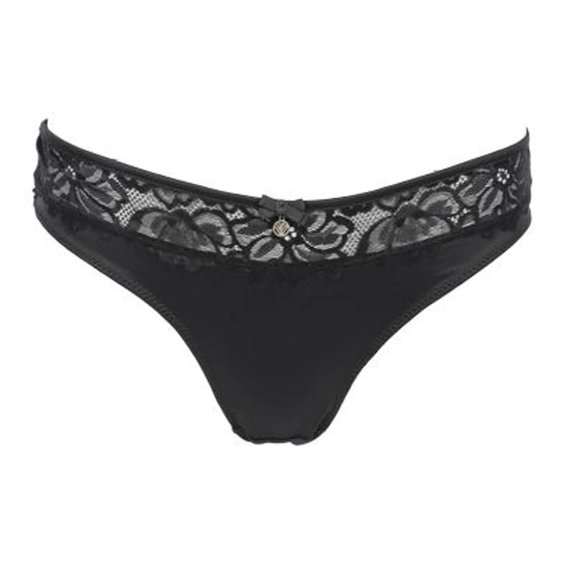 Culotte dentelle et satin noir