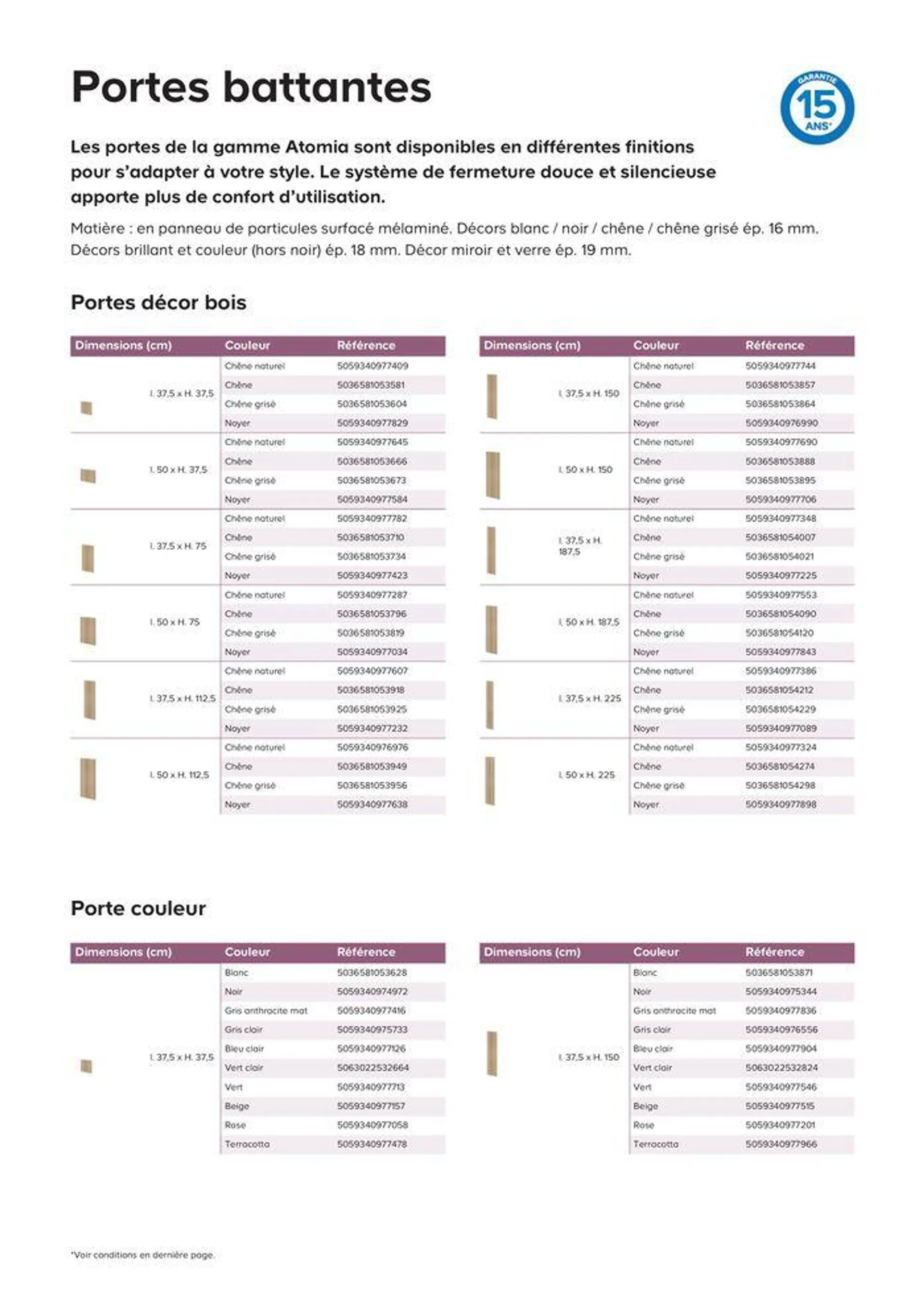 Notre collection Atomia du 10 juillet au 31 décembre 2024 - Catalogue page 15