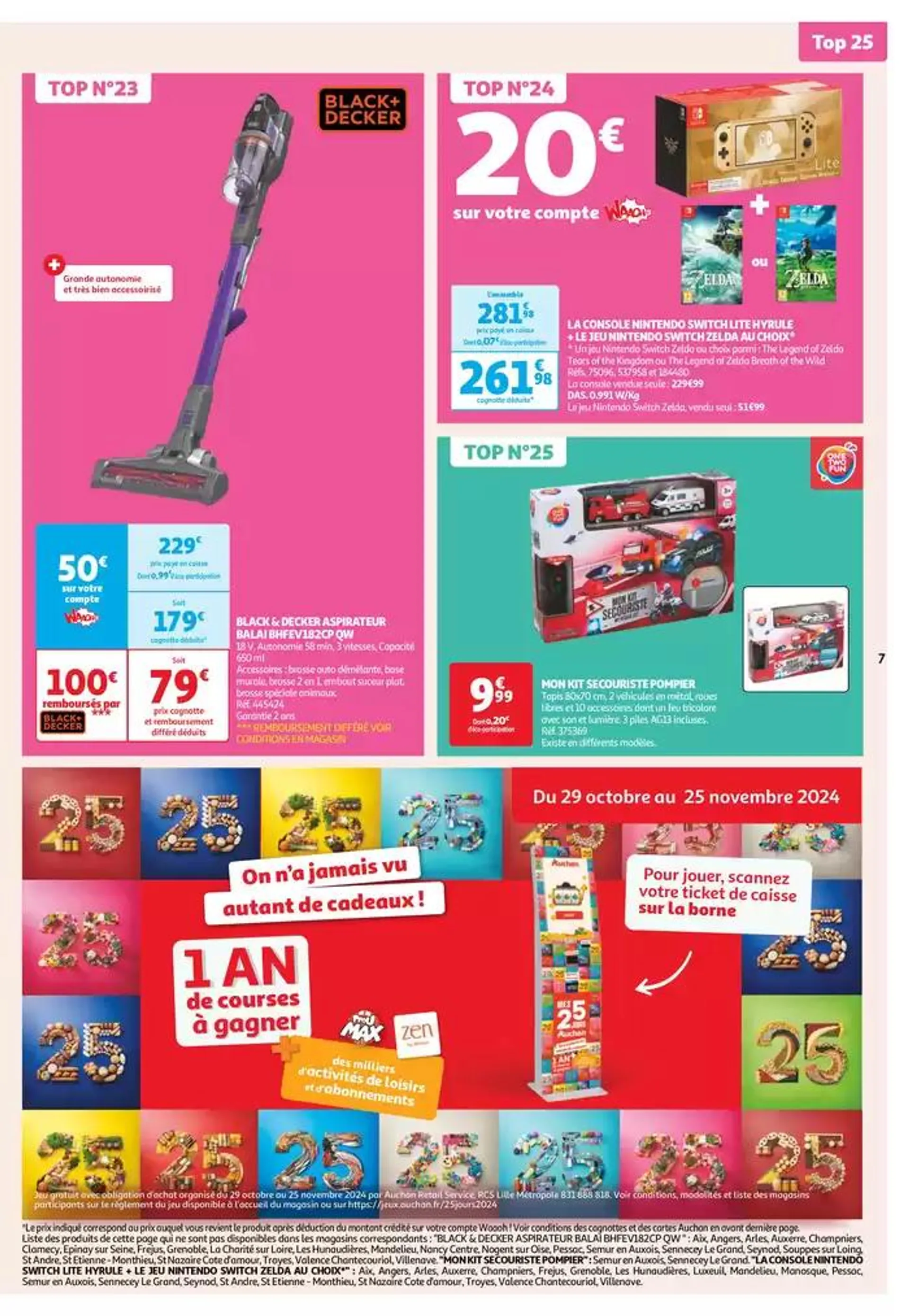 Top depart : 25 jours Auchan  du 29 octobre au 4 novembre 2024 - Catalogue page 7