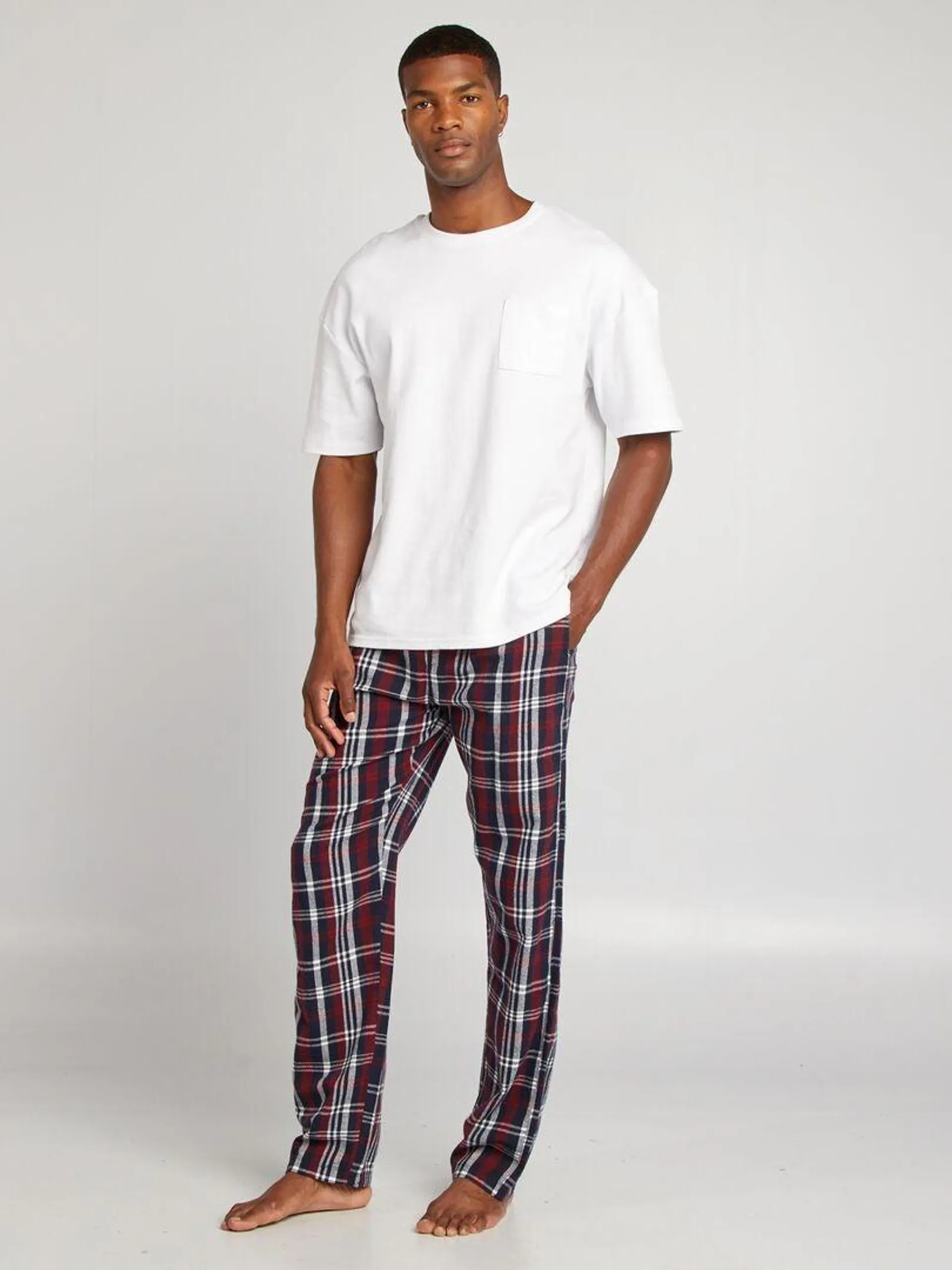 Pantalon pyjama en flanelle - Rouge