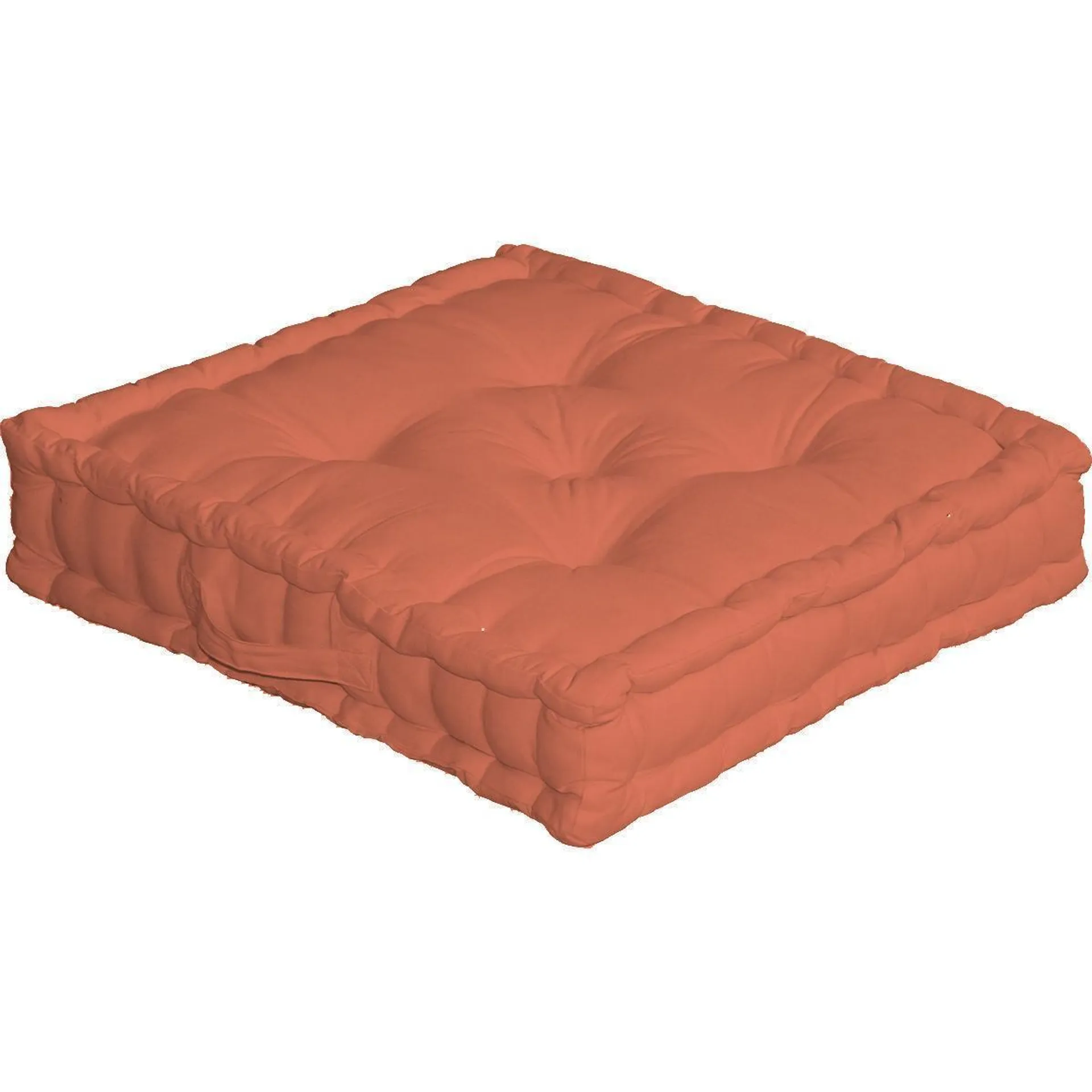 Coussin de sol - 50 x 50 cm - Orange corail