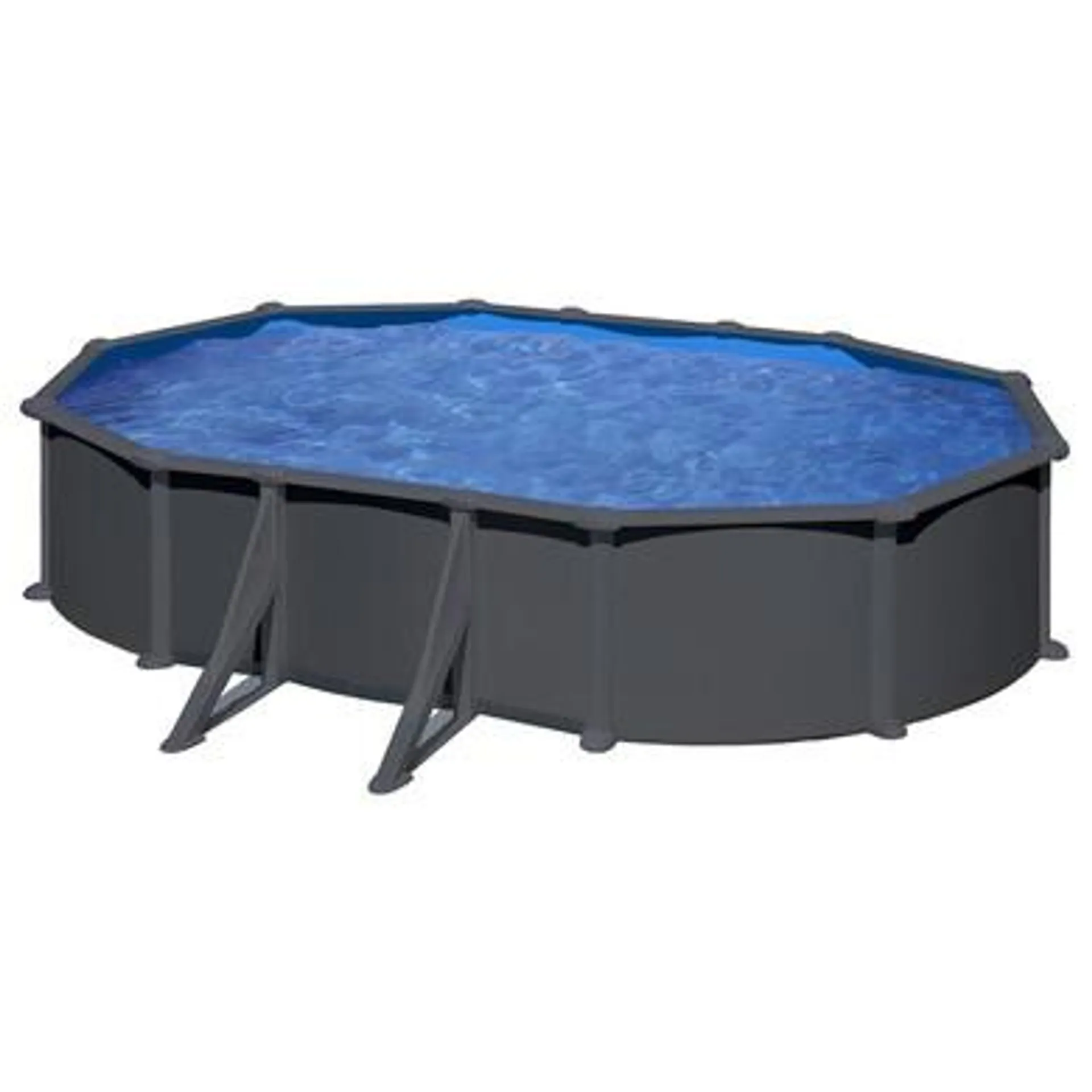 Piscine Acier Gris anthracite 730x375x132cm Filtre à sable