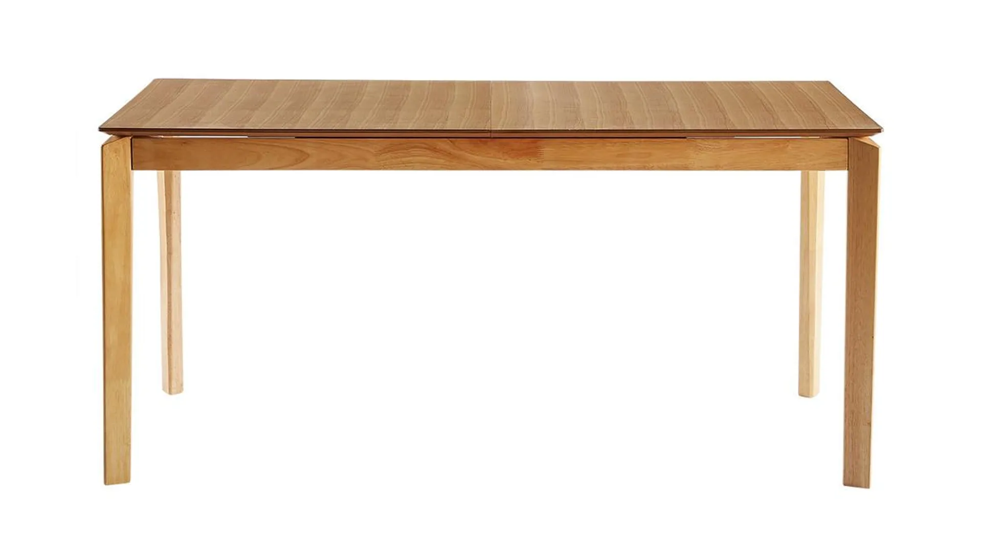 Table extensible rallonges intégrées rectangulaire en bois clair frêne L160-210 cm BONAVISTA