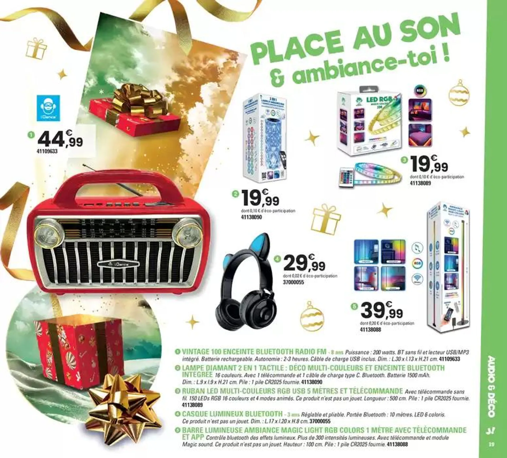 DESTINATION CADEAUX du 6 décembre au 24 décembre 2024 - Catalogue page 39