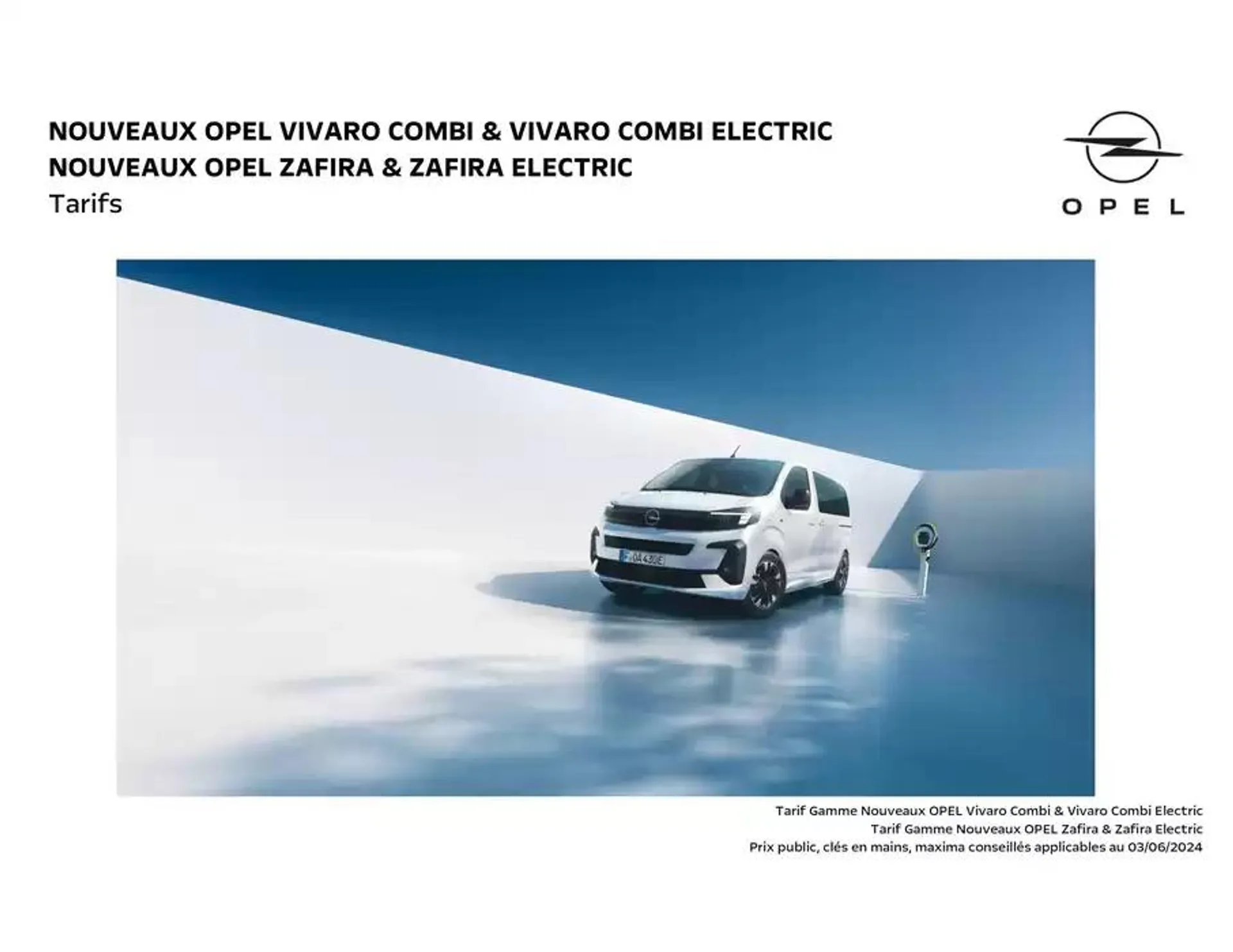 Opel Nouveau Zafira Electric du 17 décembre au 17 décembre 2025 - Catalogue page 1