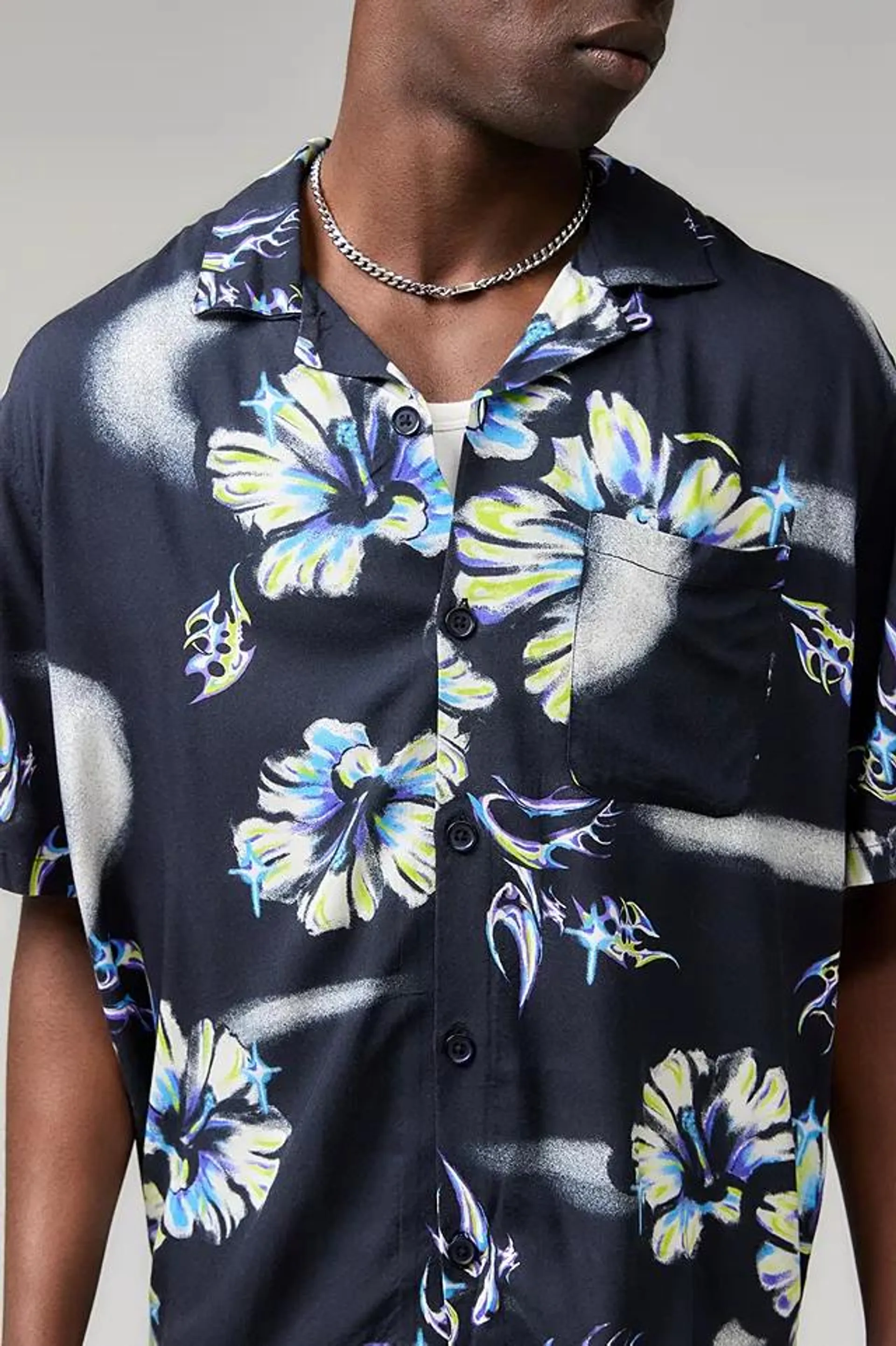 UO Airbrush Hibiscus Shirt