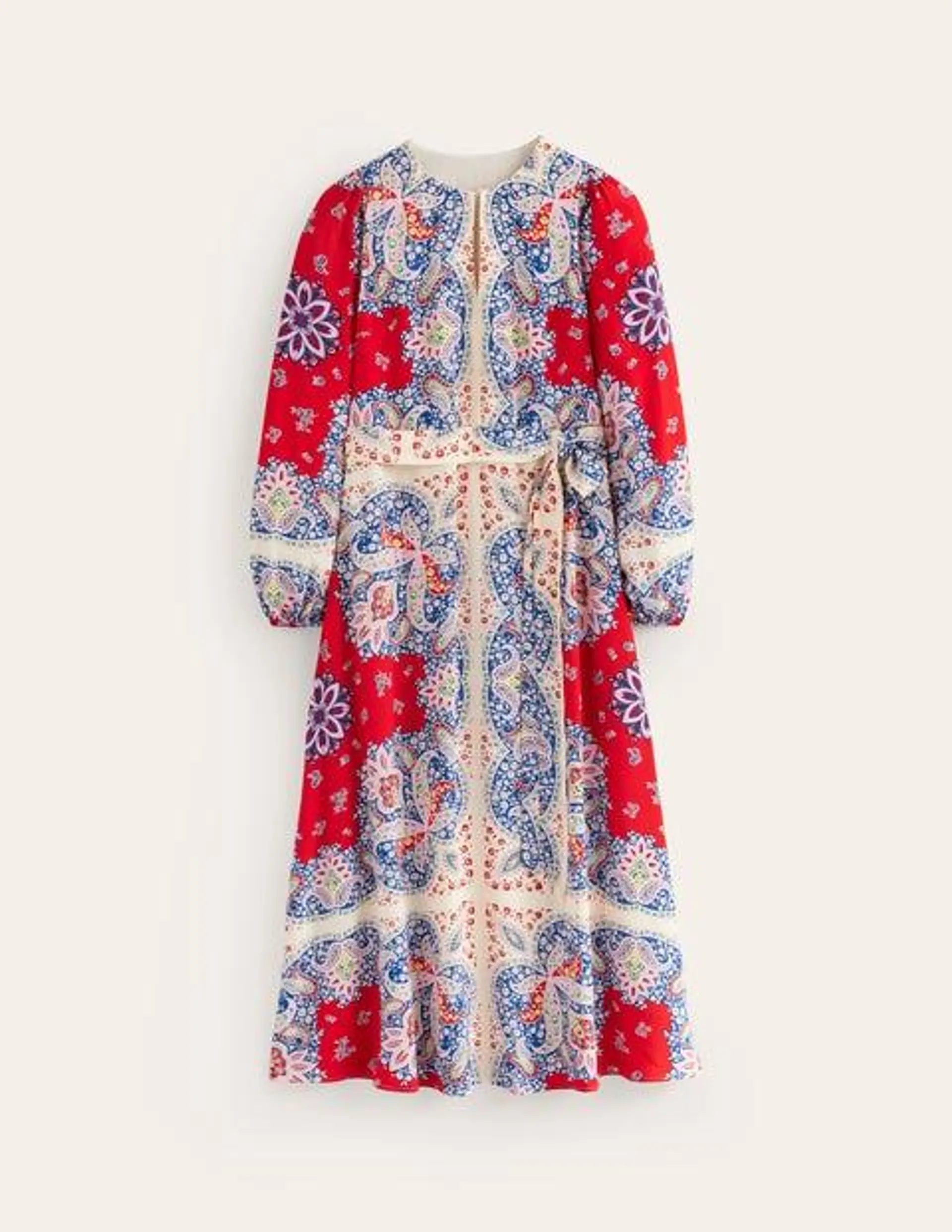 Robe longue de cérémonie à manches blousantes