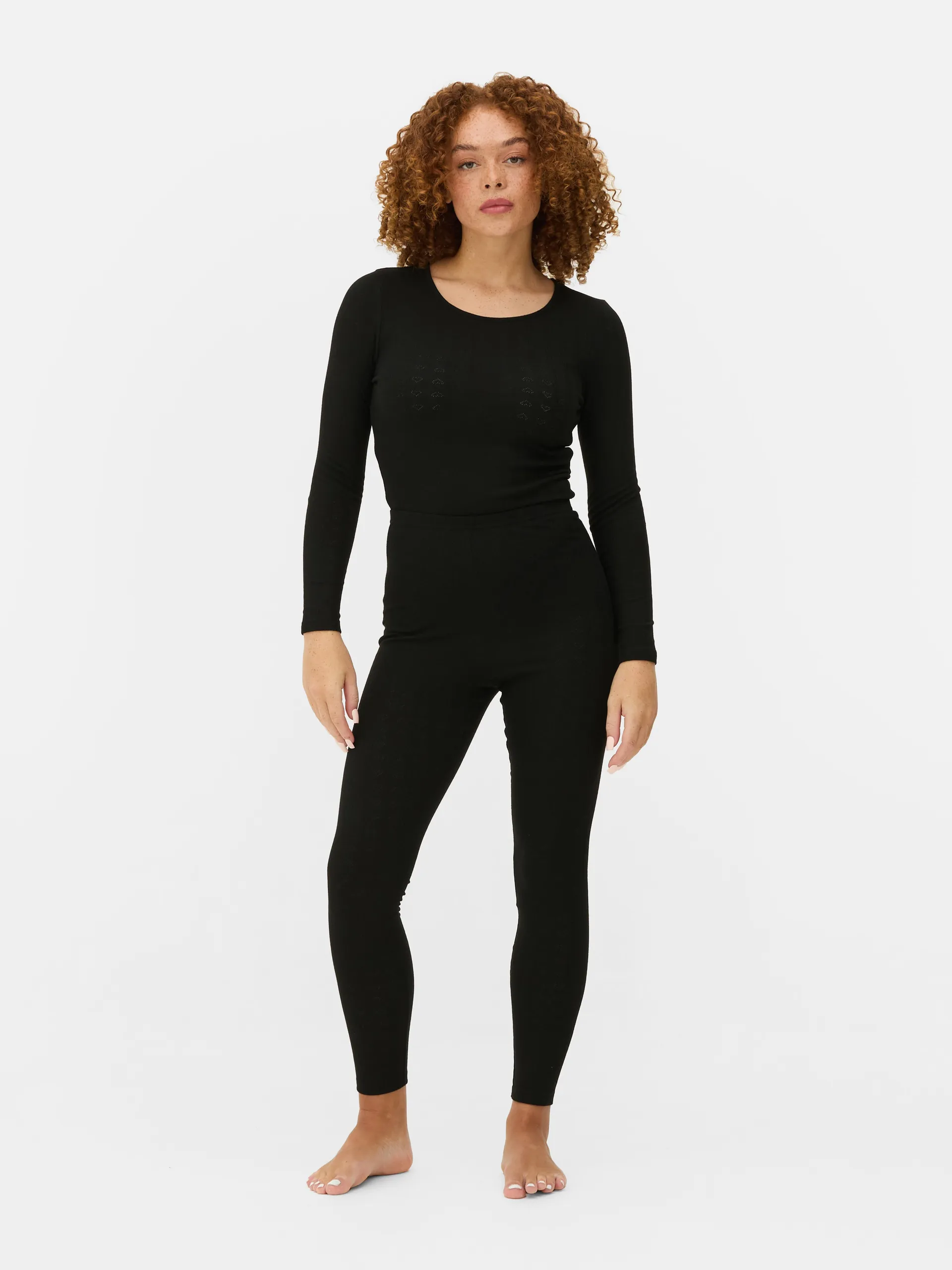 Legging thermique en pointelle