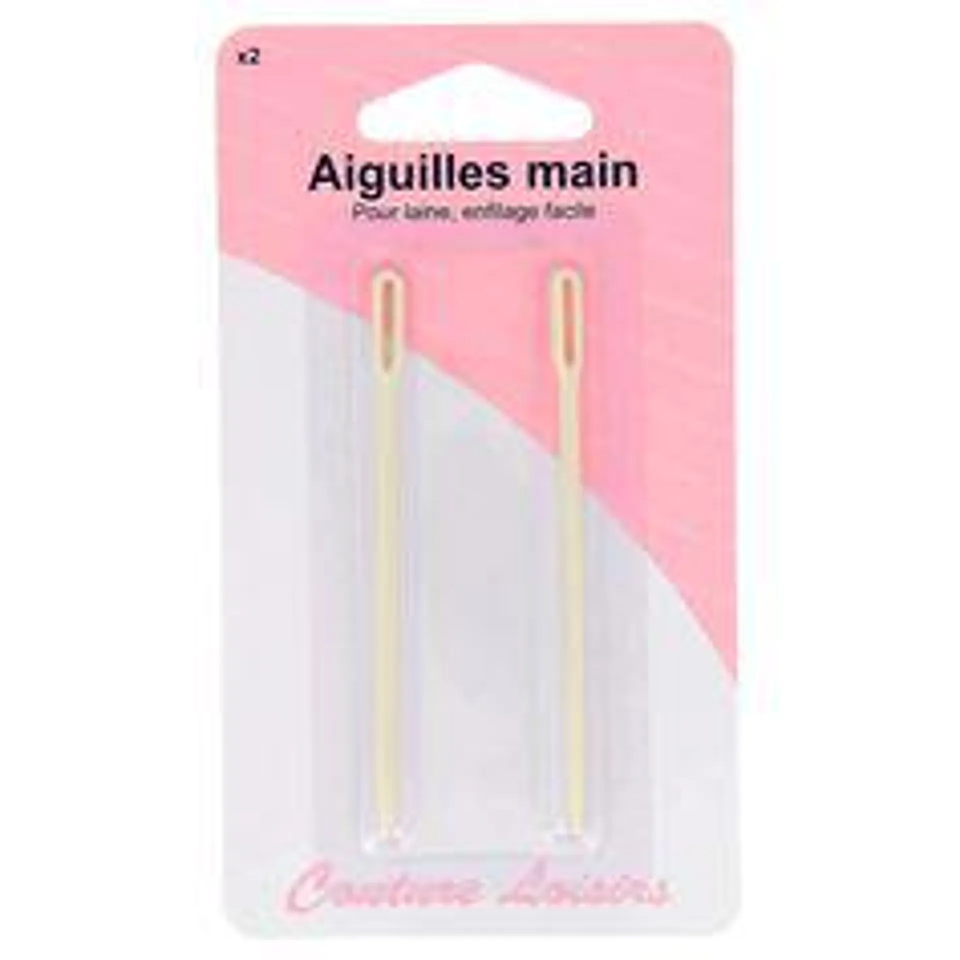 Lot de 2 aiguilles à main plastique