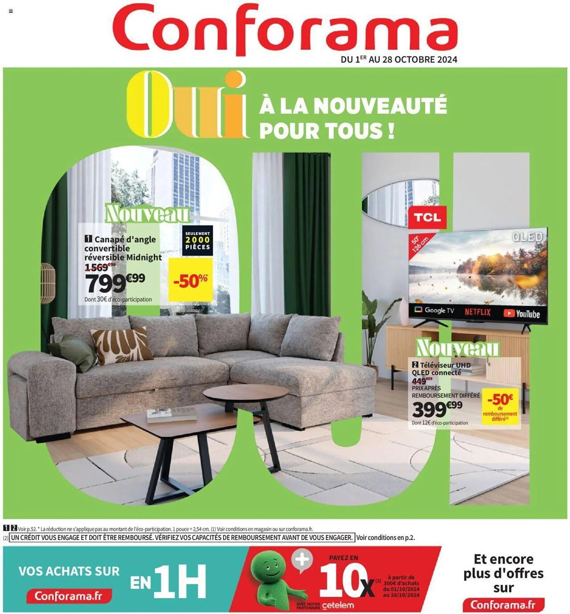 Catalogue Conforama du 1 octobre au 28 octobre 2024 - Catalogue page 1