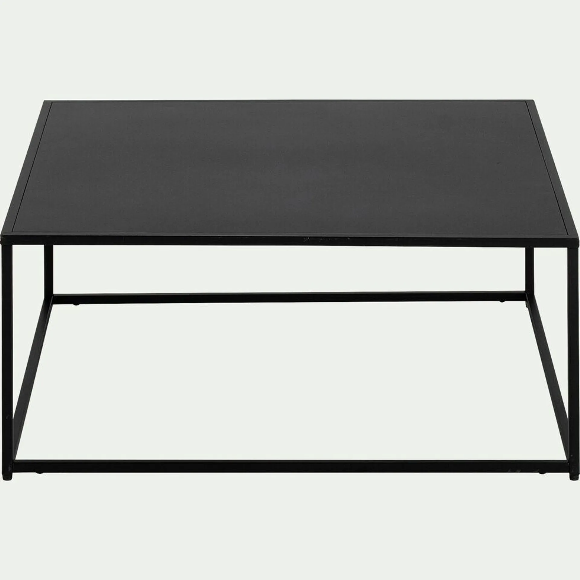 LEVANTE Table basse carrée en métal - noir 80x80cm