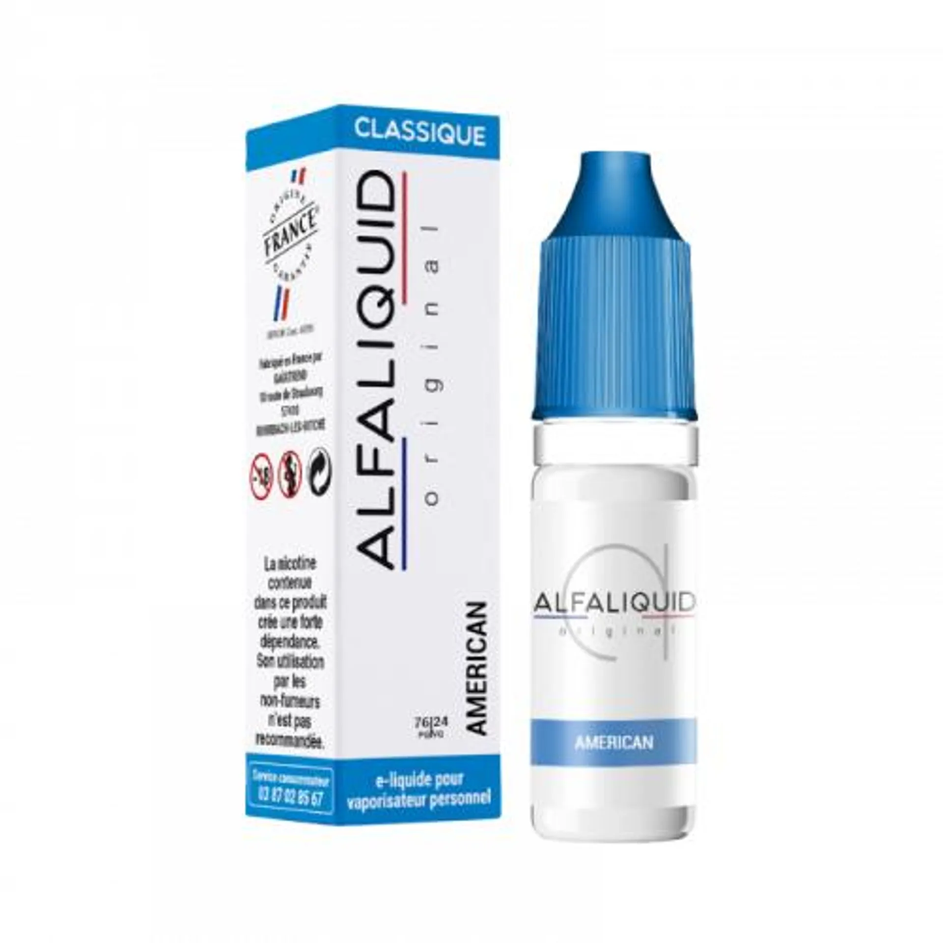 E Liquide AMERICAN 10 ml - Alfaliquid