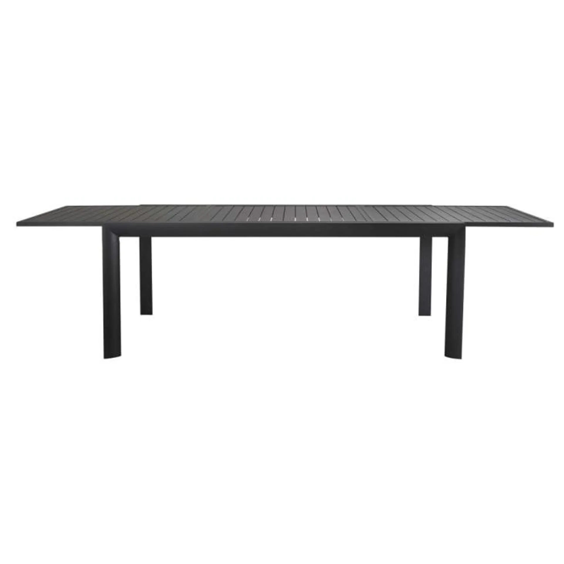 Mesa extensible de aluminio gris antracita, 8/14 personas, 200/300 cm