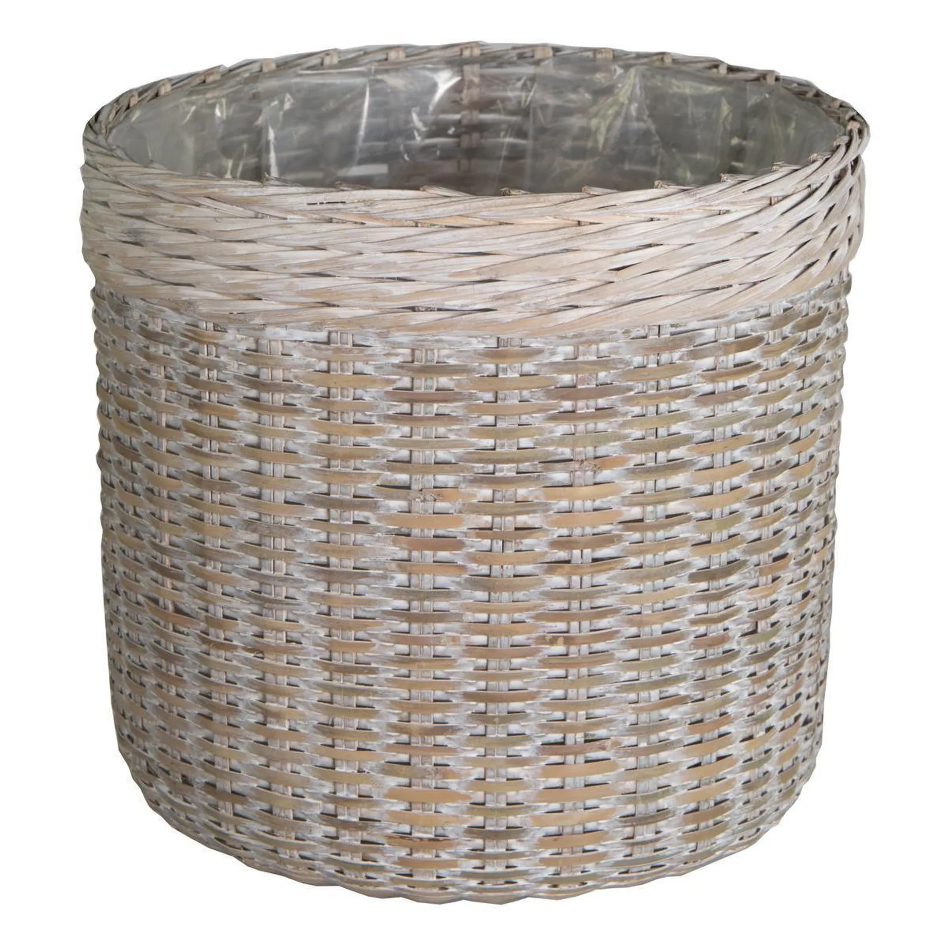 Panier en osier - ø 44 x H 41 cm - Beige