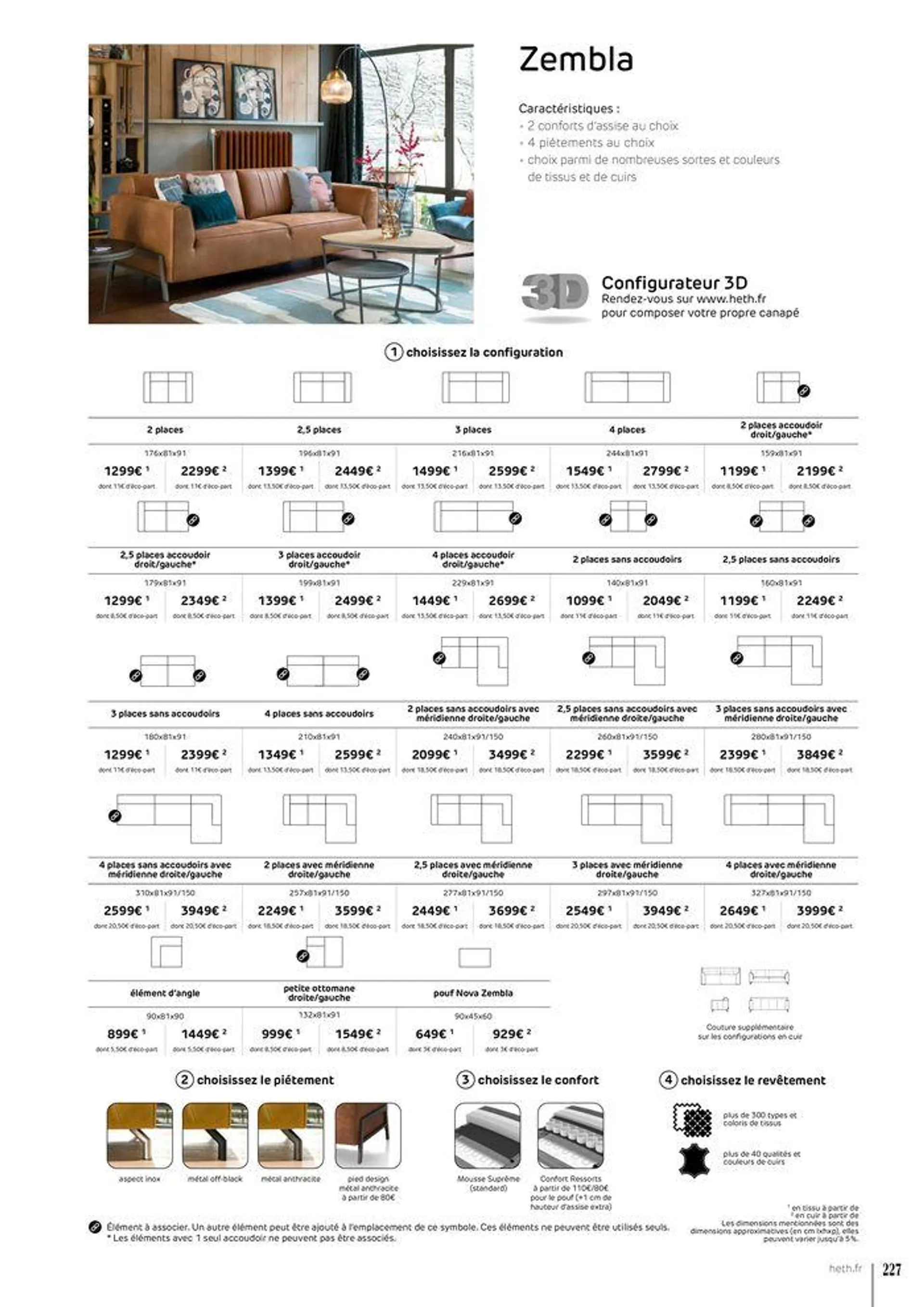 FAUTEUILS ET CANAPÉS  du 15 février au 30 novembre 2024 - Catalogue page 227