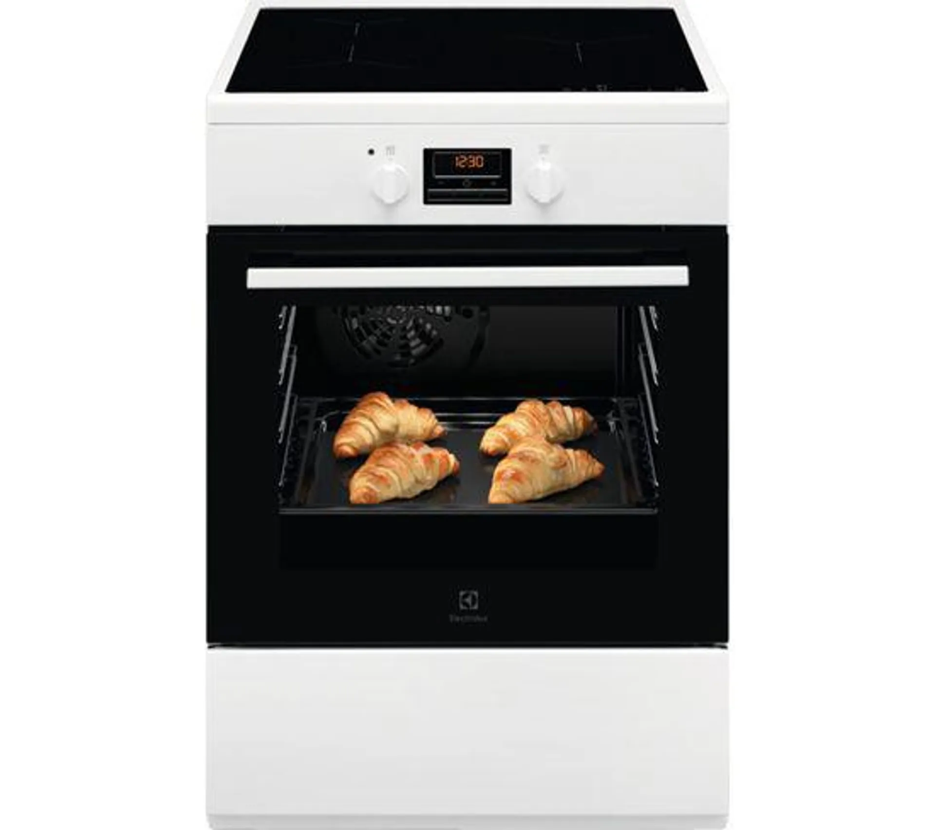 ELECTROLUX Cuisinière induction EKI624200W 3 foyers Blanc